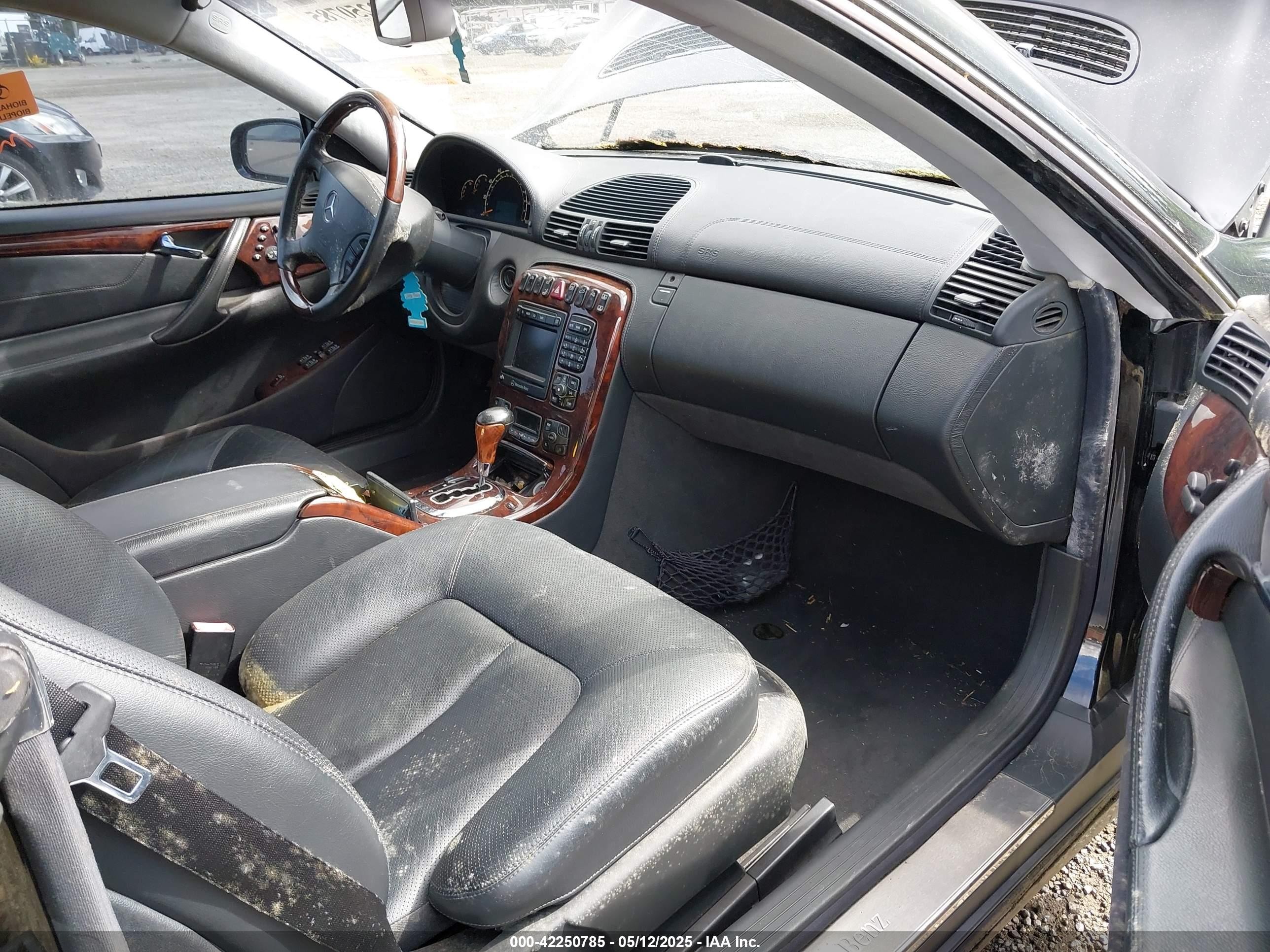 2000 Mercedes-benz Cl 500   Black vin: WDBPJ75J8YA003853