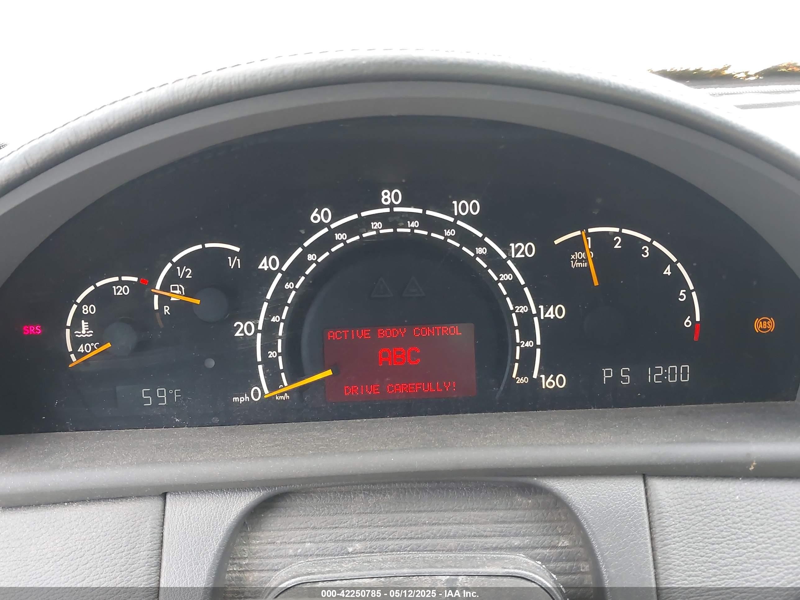 2000 Mercedes-benz Cl 500   Black vin: WDBPJ75J8YA003853
