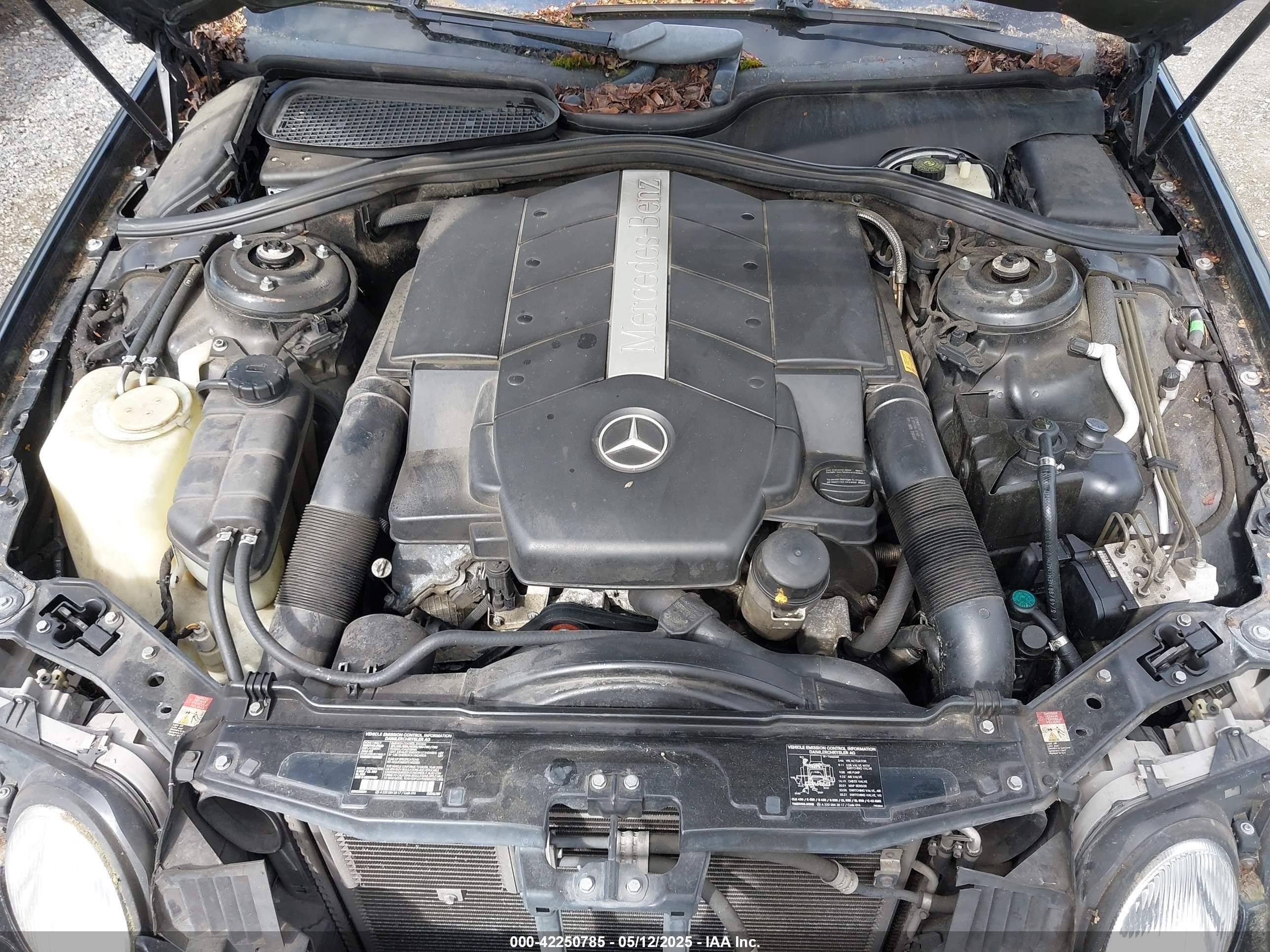 2000 Mercedes-benz Cl 500   Black vin: WDBPJ75J8YA003853