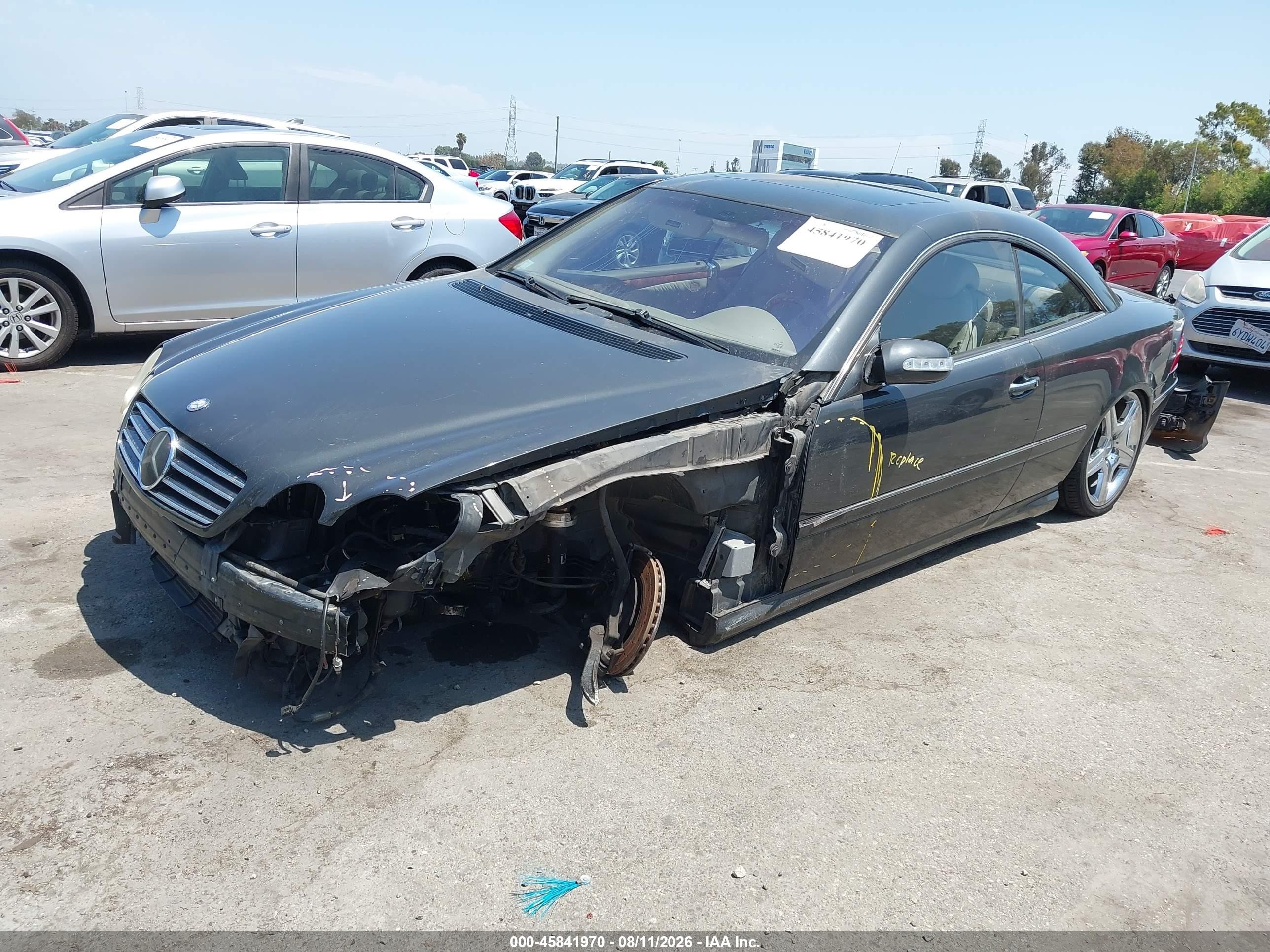 2004 Mercedes-benz Cl 600   Black vin: WDBPJ76J34A040043