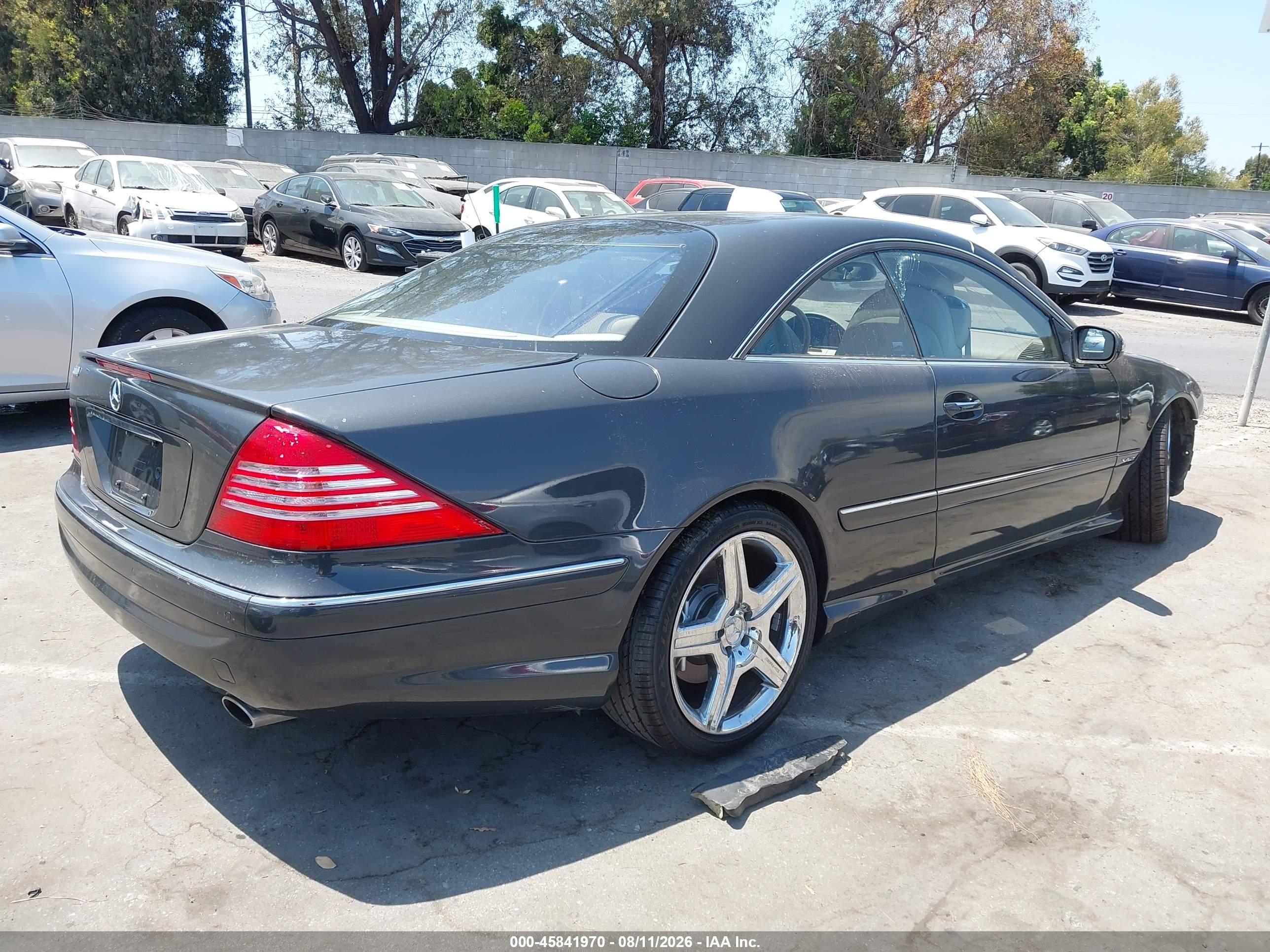 2004 Mercedes-benz Cl 600   Black vin: WDBPJ76J34A040043