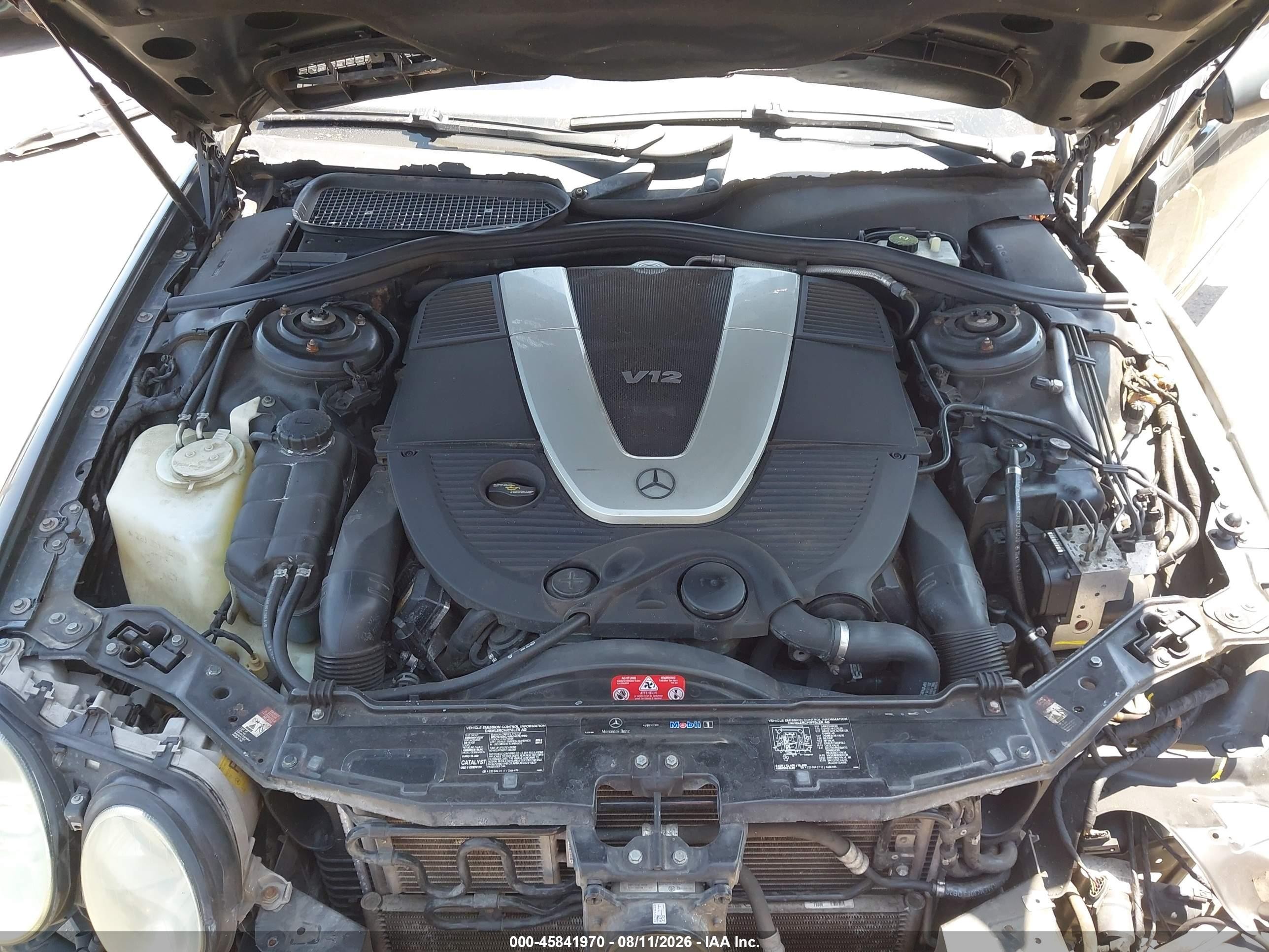 2004 Mercedes-benz Cl 600   Black vin: WDBPJ76J34A040043