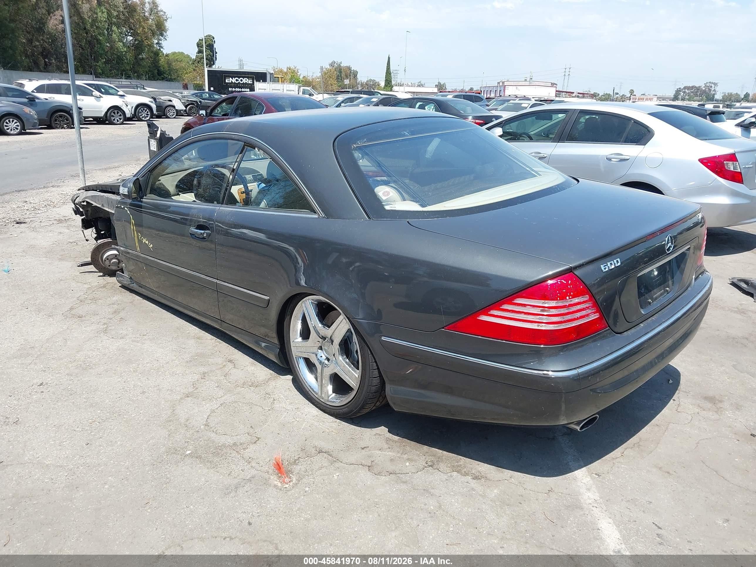 2004 Mercedes-benz Cl 600   Black vin: WDBPJ76J34A040043