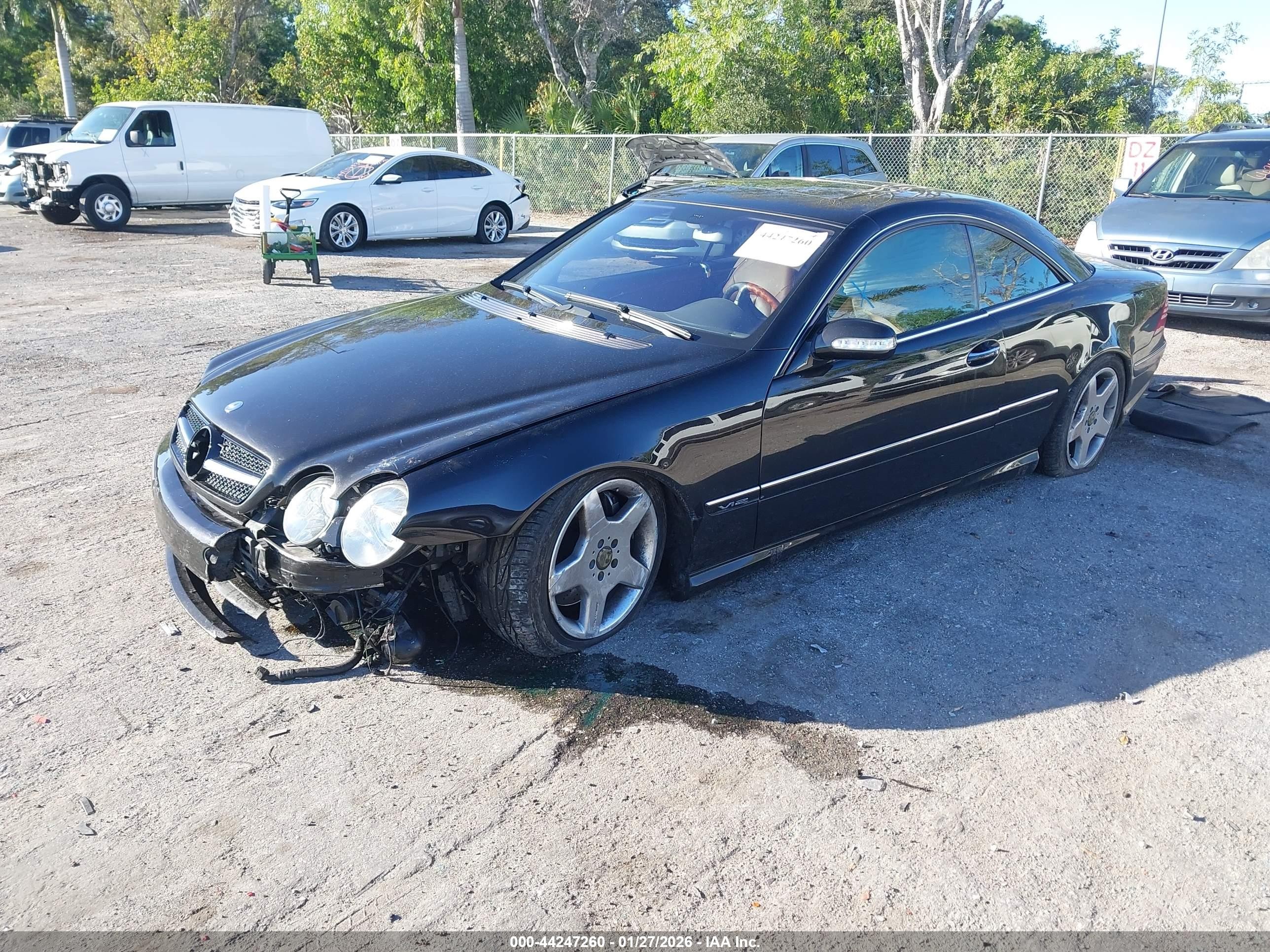 2004 Mercedes-benz Cl 600   Black vin: WDBPJ76J74A040286
