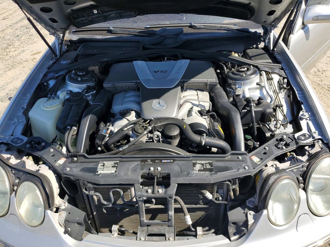 2002 Mercedes-benz Cl 600 Silver vin: WDBPJ78J82A026794