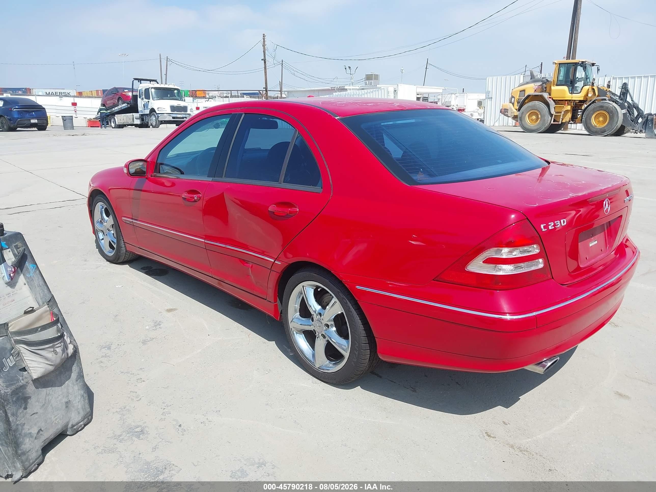 2004 Mercedes-benz C 230 Kompressor Sport/sport Red vin: WDBRF40J04A636373