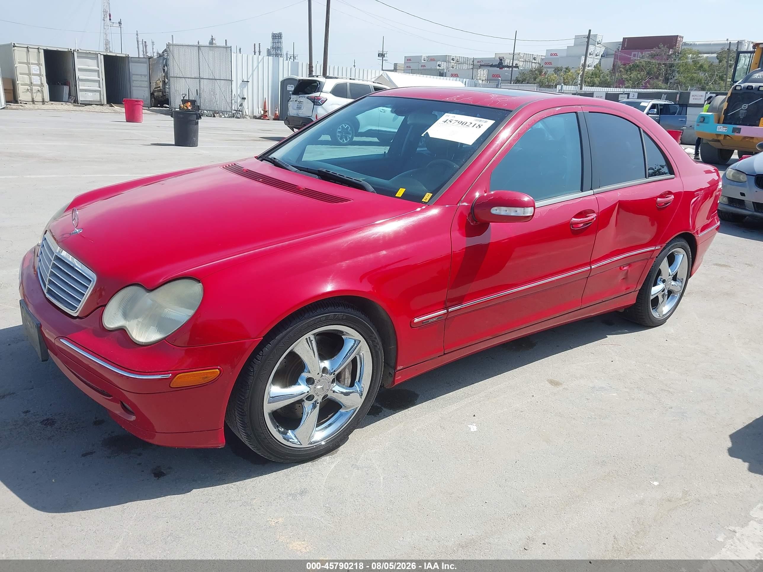 2004 Mercedes-benz C 230 Kompressor Sport/sport Red vin: WDBRF40J04A636373