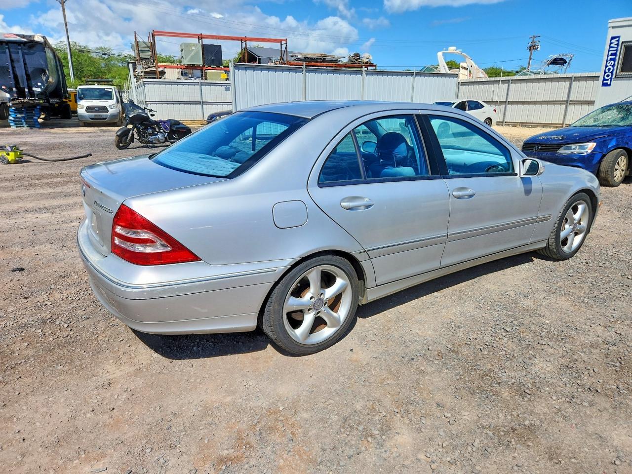 2004 Mercedes-benz C 230k Sport Sedan Silver vin: WDBRF40J04F517581
