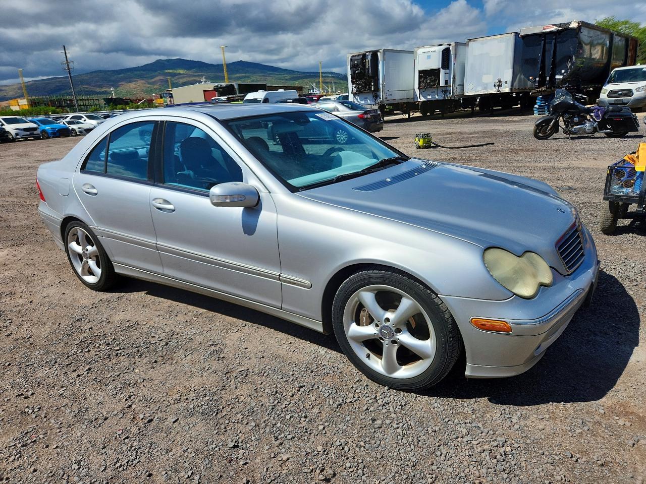2004 Mercedes-benz C 230k Sport Sedan Silver vin: WDBRF40J04F517581