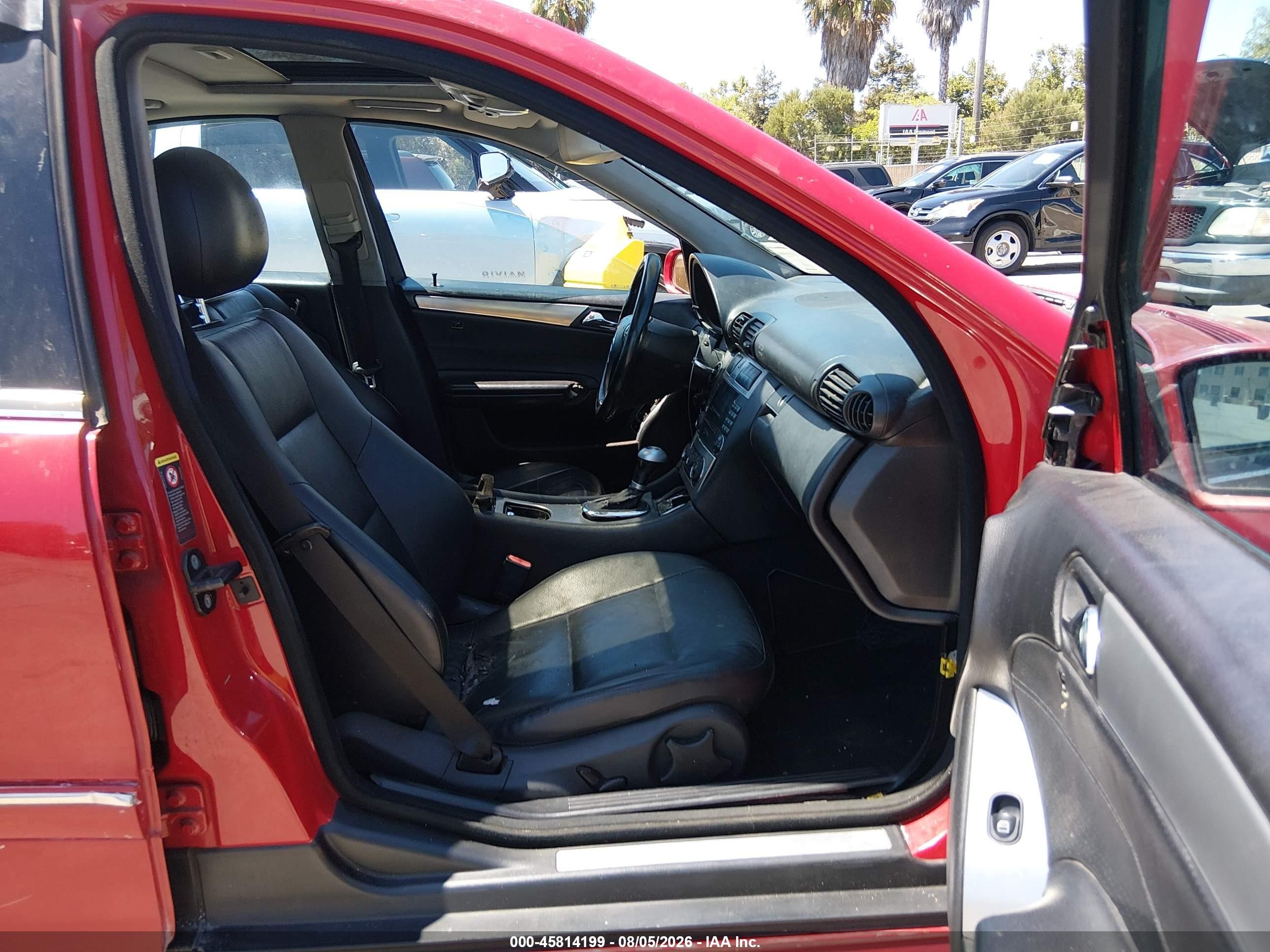 2005 Mercedes-benz C 230 Kompressor Sport Red vin: WDBRF40J05A731842