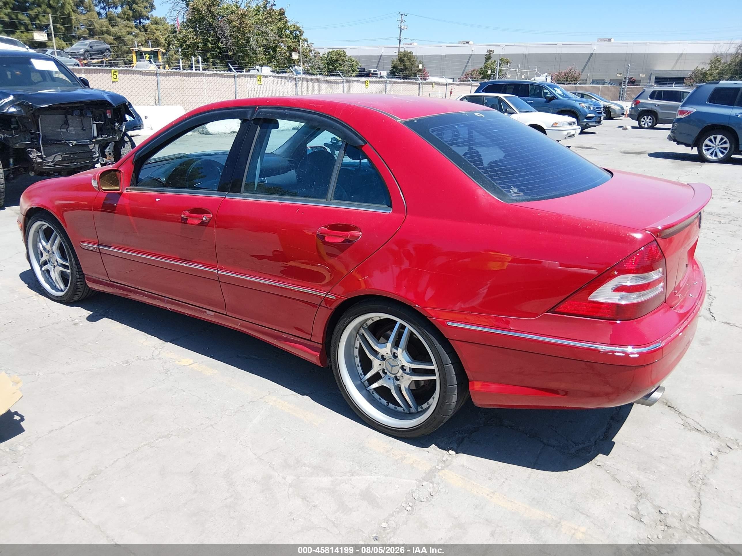 2005 Mercedes-benz C 230 Kompressor Sport Red vin: WDBRF40J05A731842