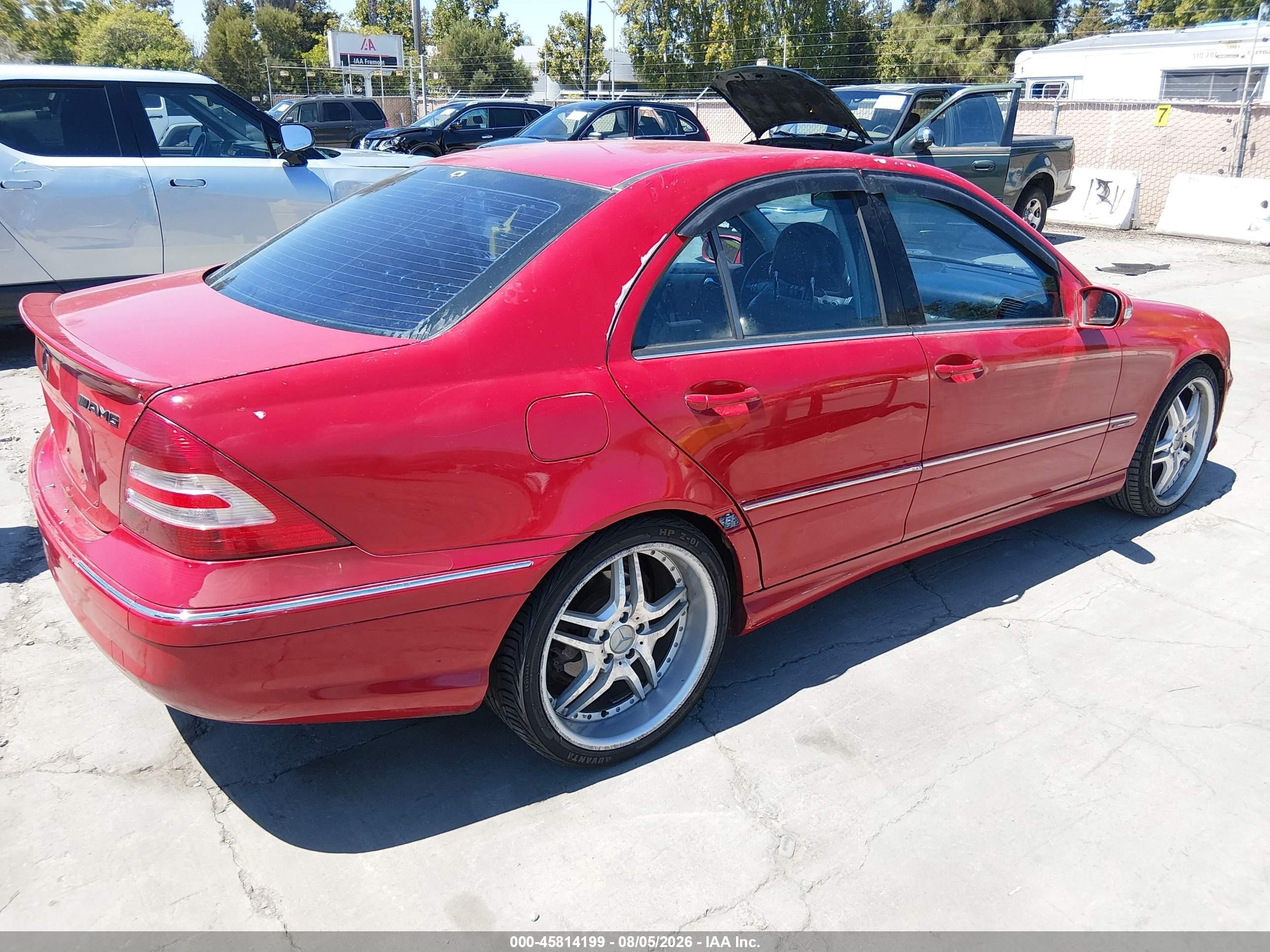 2005 Mercedes-benz C 230 Kompressor Sport Red vin: WDBRF40J05A731842