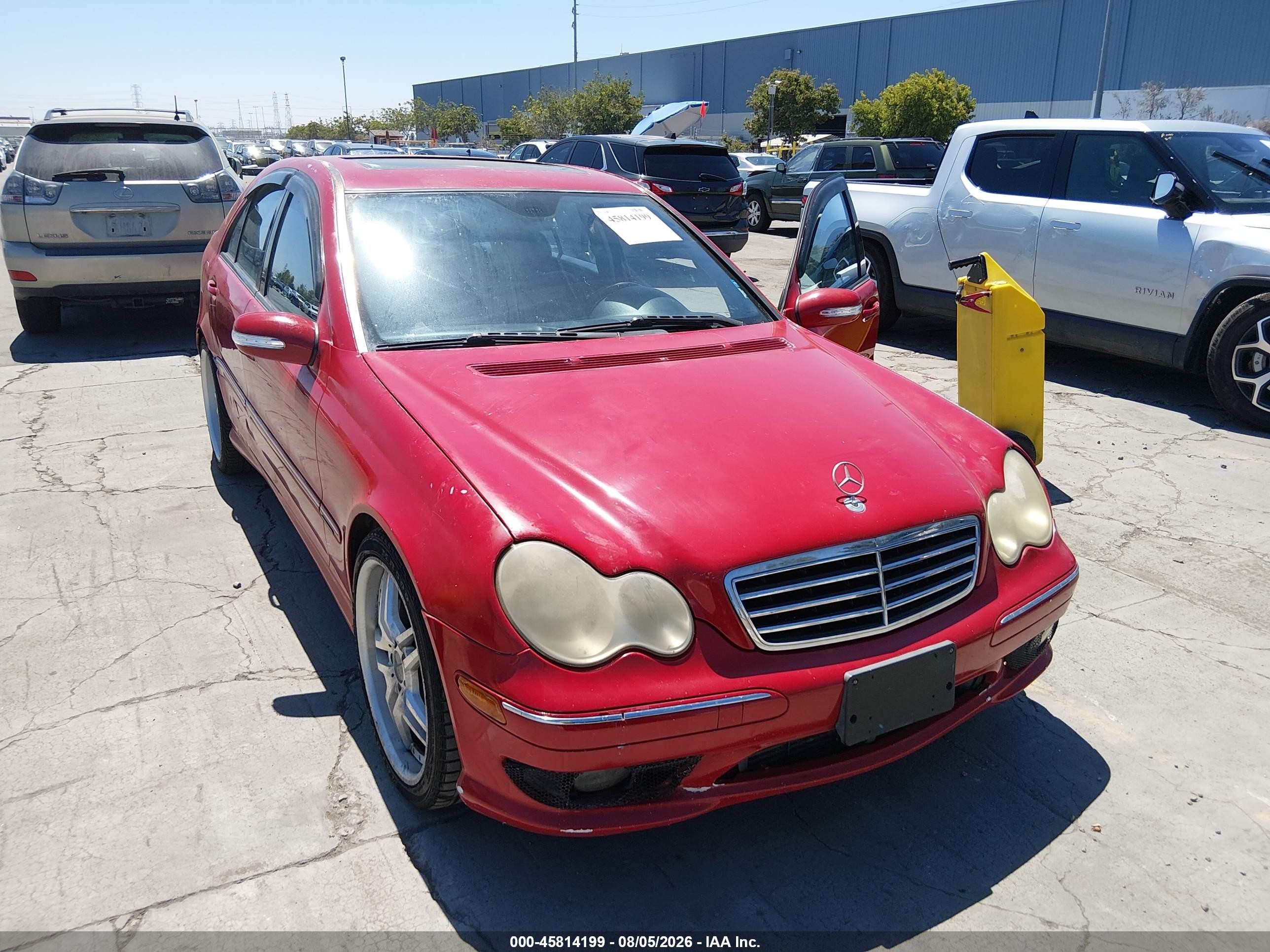 2005 Mercedes-benz C 230 Kompressor Sport Red vin: WDBRF40J05A731842
