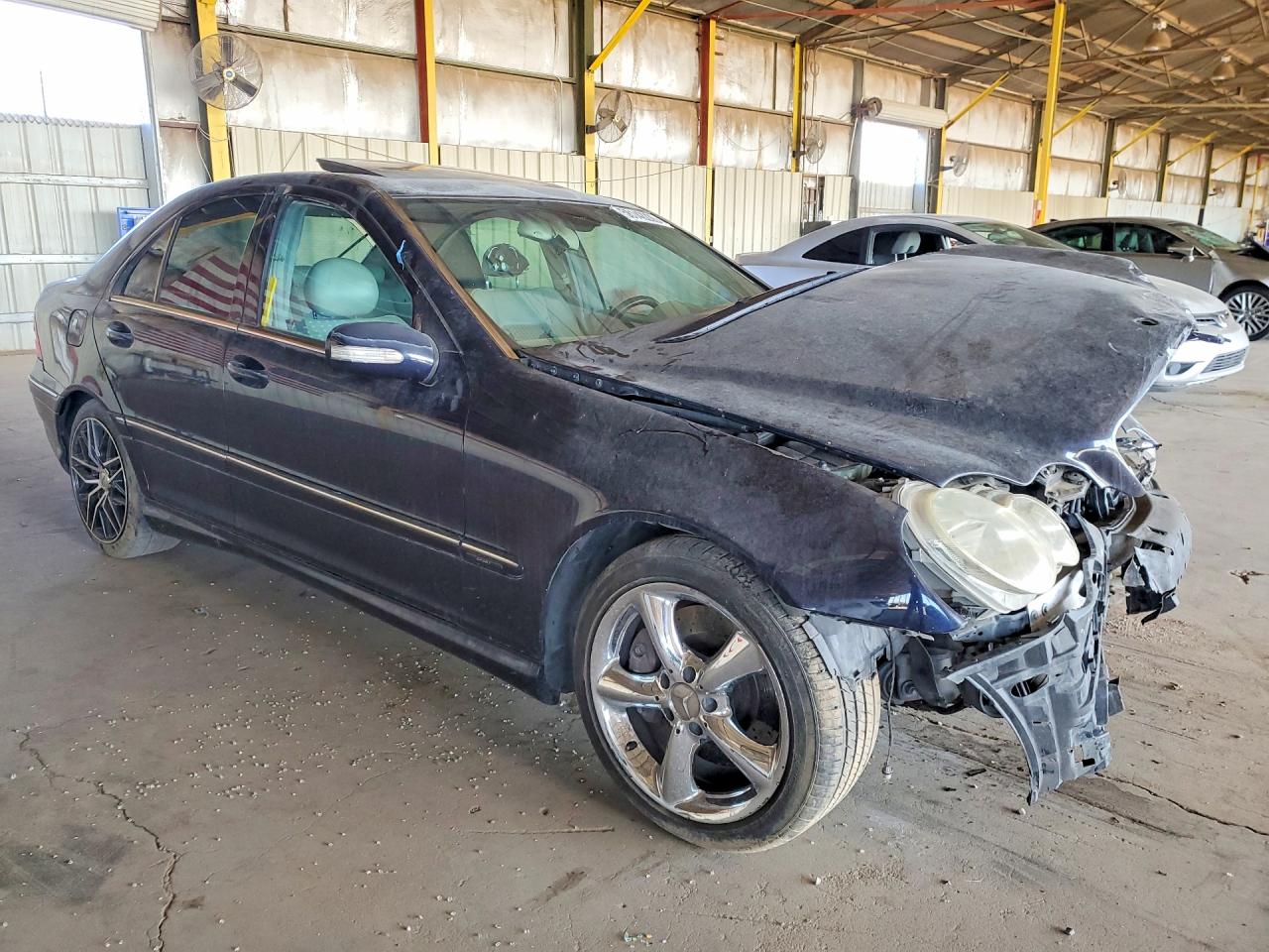 2005 Mercedes-benz C 230k Sport Sedan Синий vin: WDBRF40J05F606701