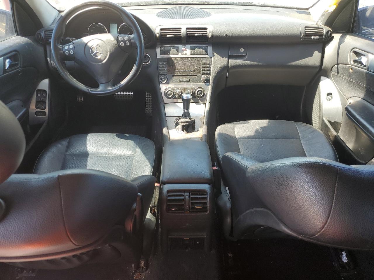 2005 Mercedes-benz C 230k Sport Sedan Black vin: WDBRF40J05F640928