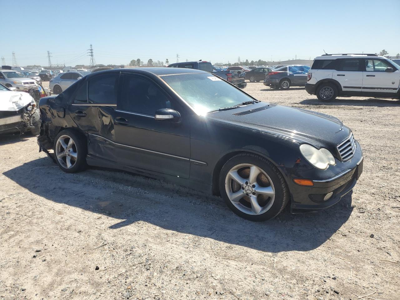 2005 Mercedes-benz C 230k Sport Sedan Black vin: WDBRF40J05F640928