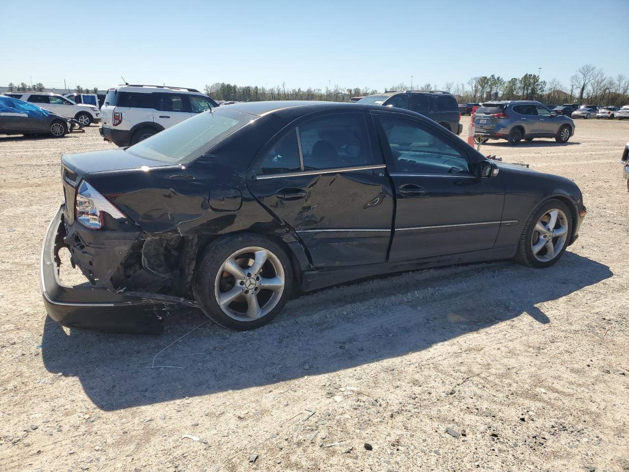 2005 Mercedes-benz C 230k Sport Sedan Black vin: WDBRF40J05F640928