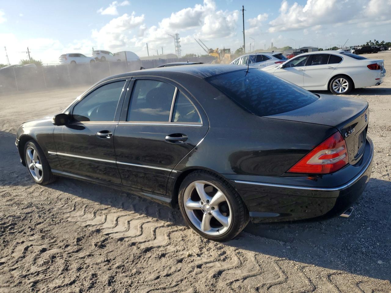 2005 Mercedes-benz C 230k Sport Sedan Black vin: WDBRF40J05F654828