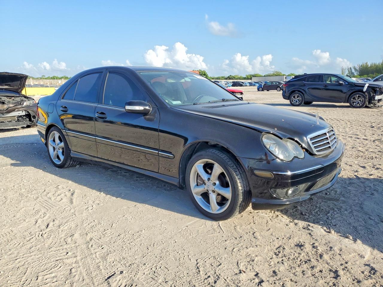 2005 Mercedes-benz C 230k Sport Sedan Black vin: WDBRF40J05F654828