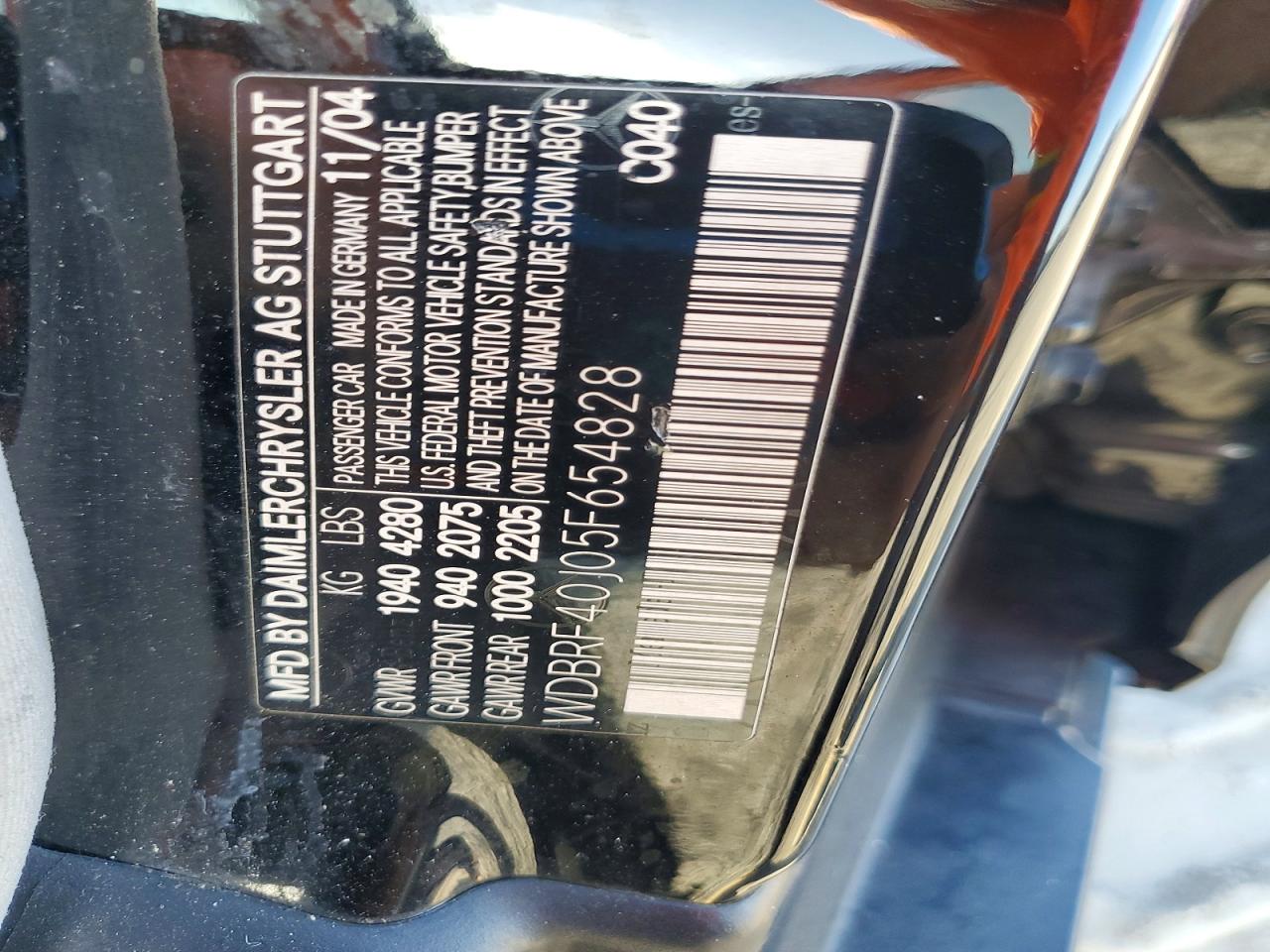 2005 Mercedes-benz C 230k Sport Sedan Black vin: WDBRF40J05F654828
