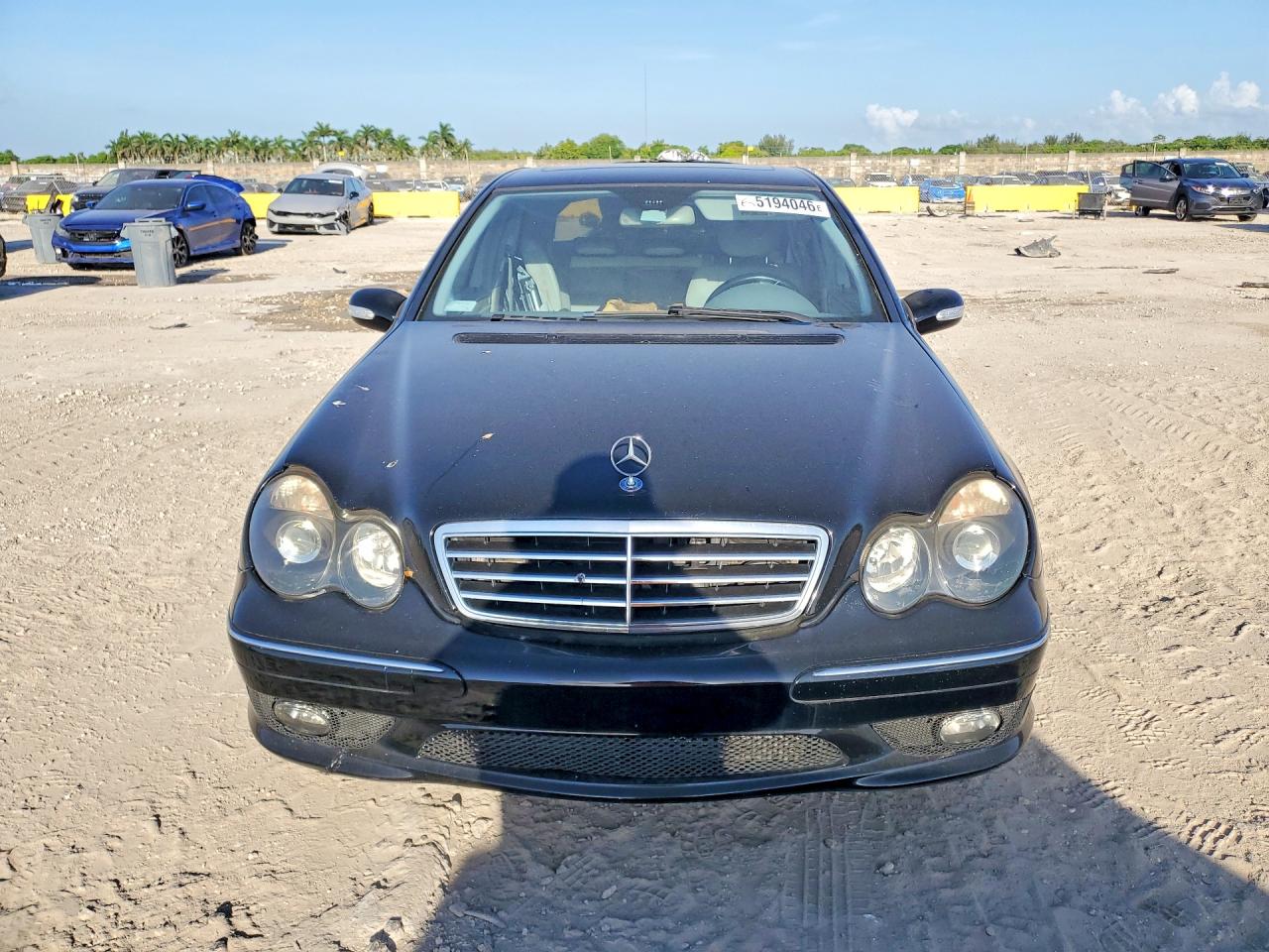 2005 Mercedes-benz C 230k Sport Sedan Black vin: WDBRF40J05F654828