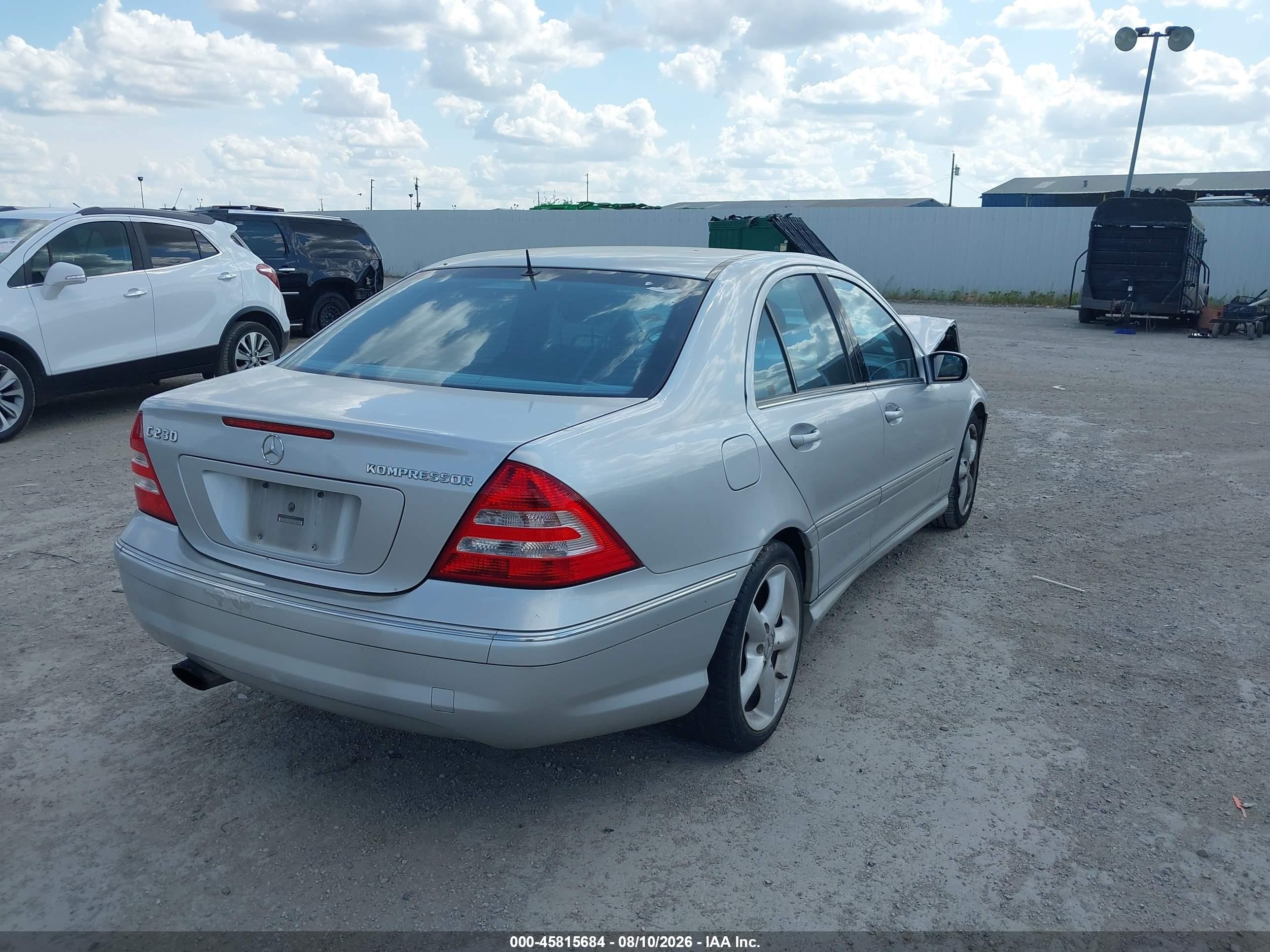 2005 Mercedes-benz C 230 Kompressor Sport Silver vin: WDBRF40J05F670480