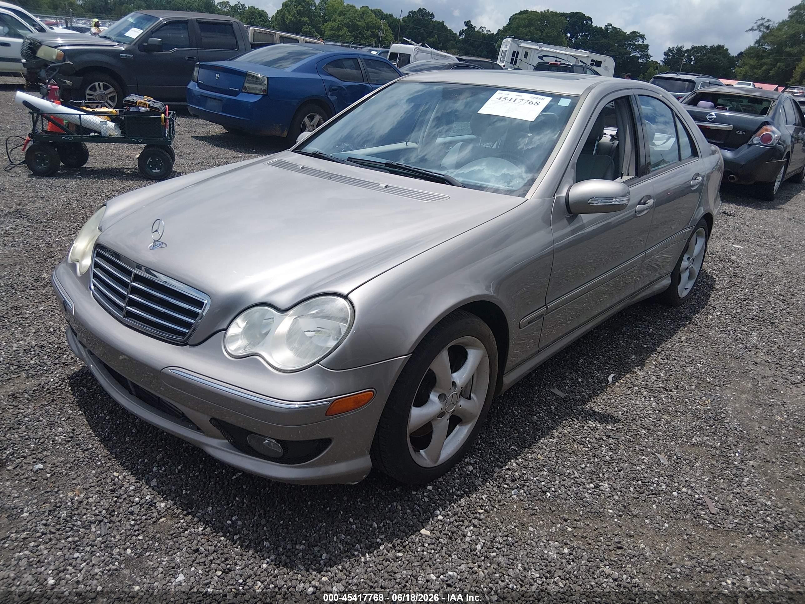 2005 Mercedes-benz C 230 Kompressor Sport Silver vin: WDBRF40J05F672617