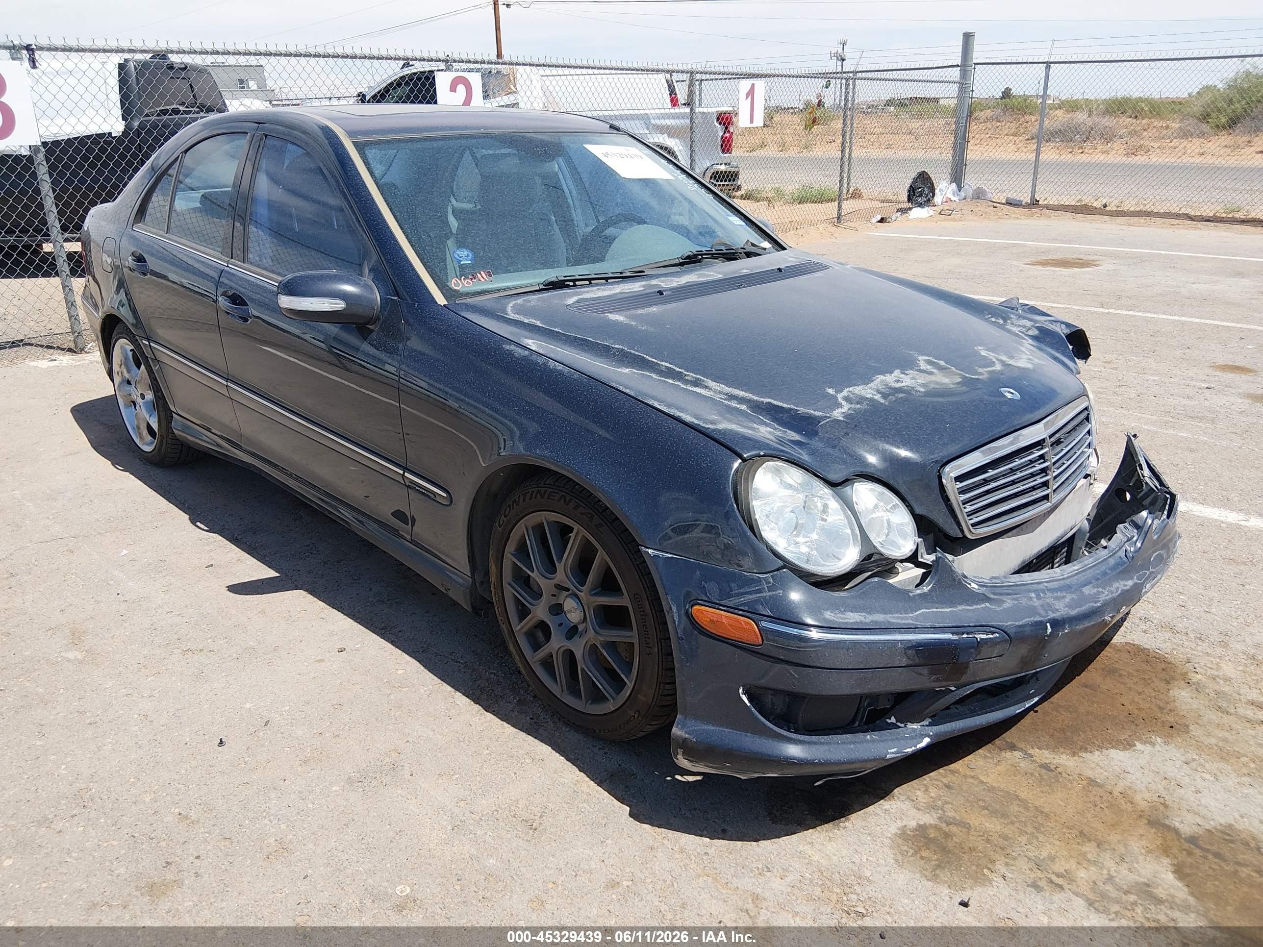 2005 Mercedes-benz C 230 Kompressor Sport Dark Blue vin: WDBRF40J05F680751