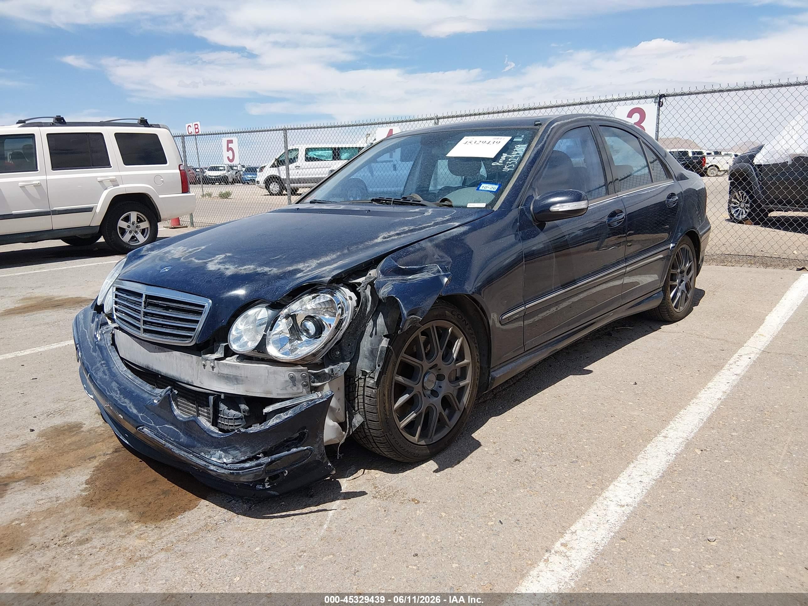2005 Mercedes-benz C 230 Kompressor Sport Dark Blue vin: WDBRF40J05F680751