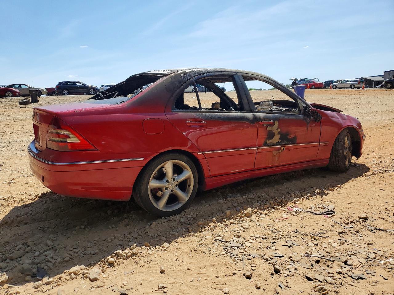 2005 Mercedes-benz C 230k Sport Sedan Red vin: WDBRF40J05F683892
