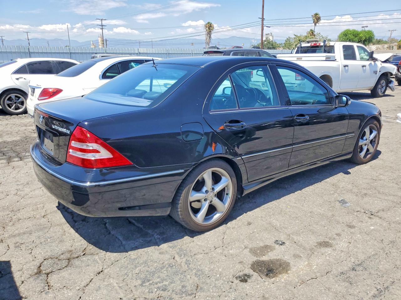2005 Mercedes-benz C 230k Sport Sedan Black vin: WDBRF40J05F713926