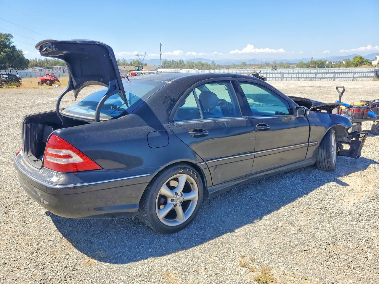 2005 Mercedes-benz C 230k Sport Sedan Black vin: WDBRF40J05F720942