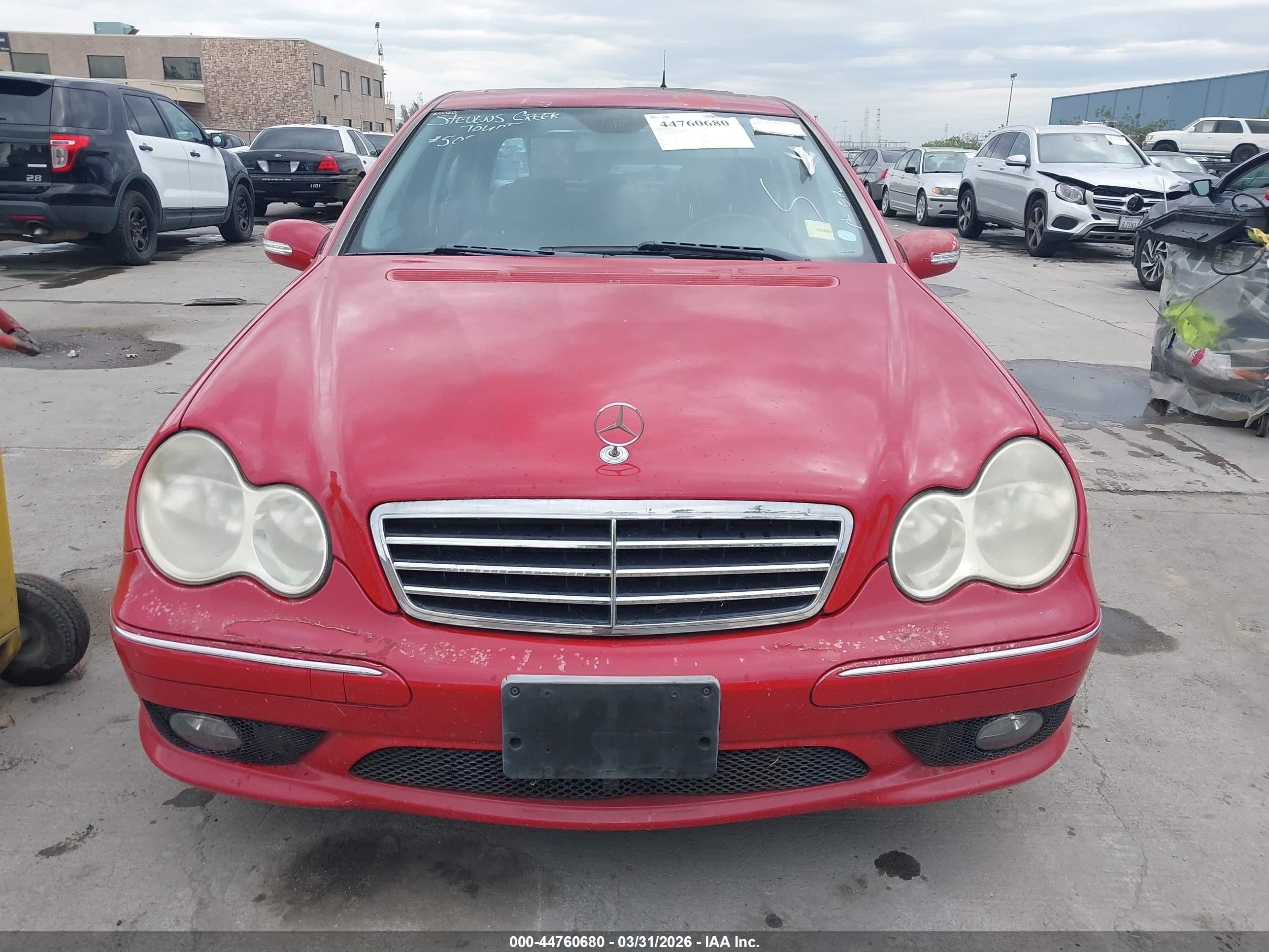 2005 Mercedes-benz C 230 Kompressor Sport Red vin: WDBRF40J05F722691