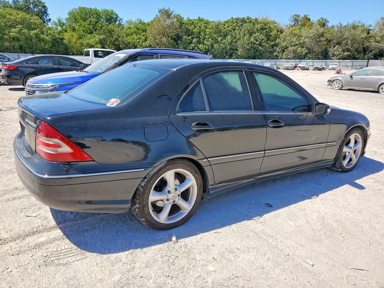 2005 Mercedes-benz C 230k Sport Sedan Black vin: WDBRF40J15A784467