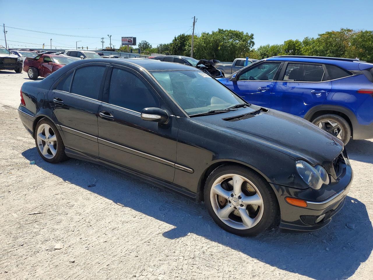 2005 Mercedes-benz C 230k Sport Sedan Black vin: WDBRF40J15A784467