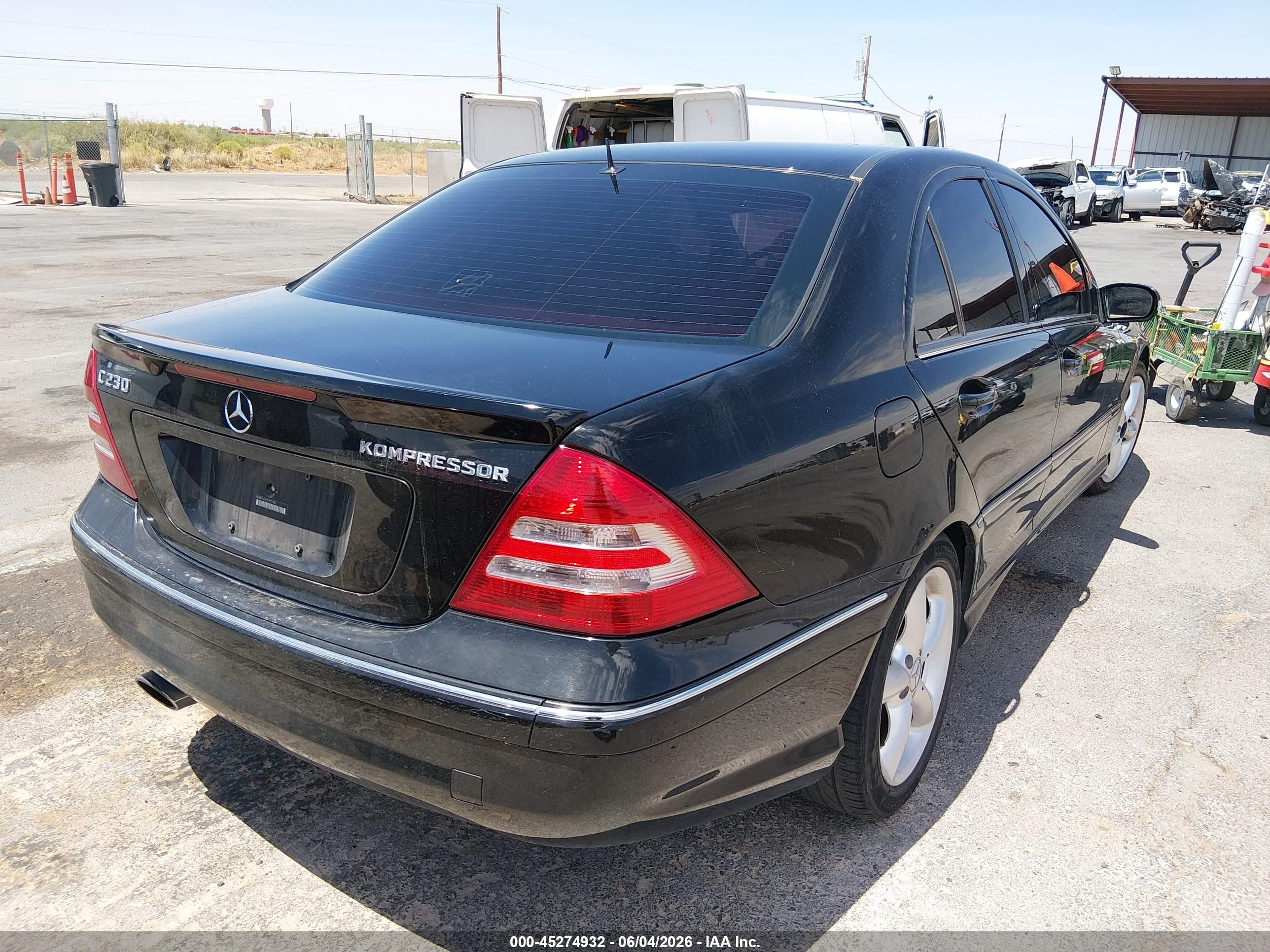 2005 Mercedes-benz C 230 Kompressor Sport Black vin: WDBRF40J15F657480