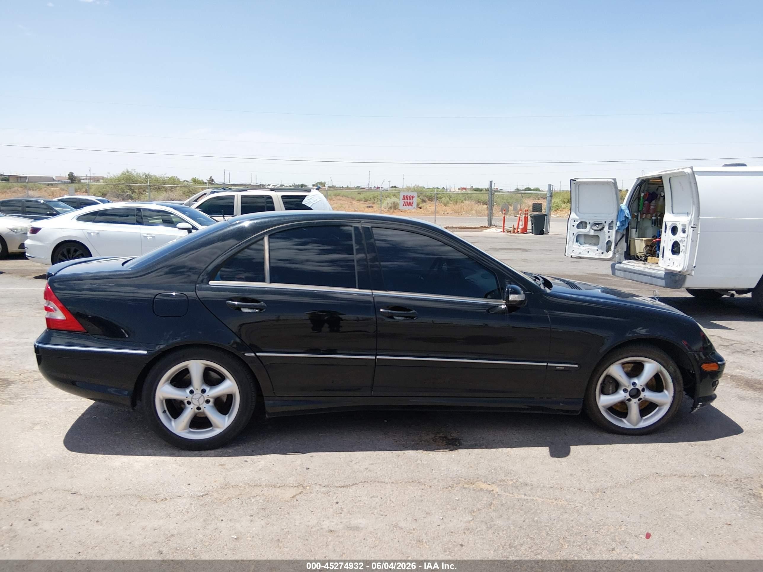 2005 Mercedes-benz C 230 Kompressor Sport Black vin: WDBRF40J15F657480