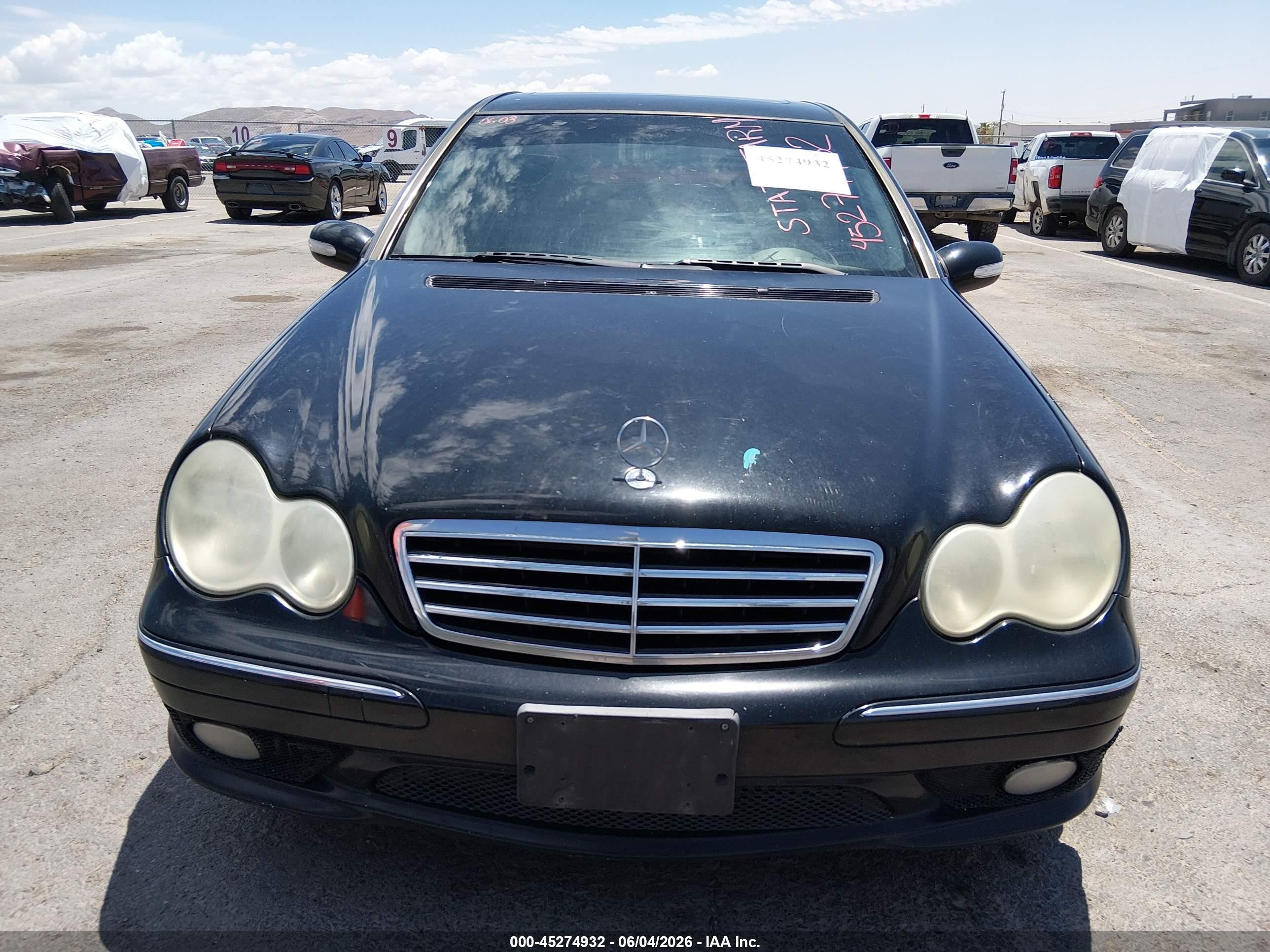 2005 Mercedes-benz C 230 Kompressor Sport Black vin: WDBRF40J15F657480