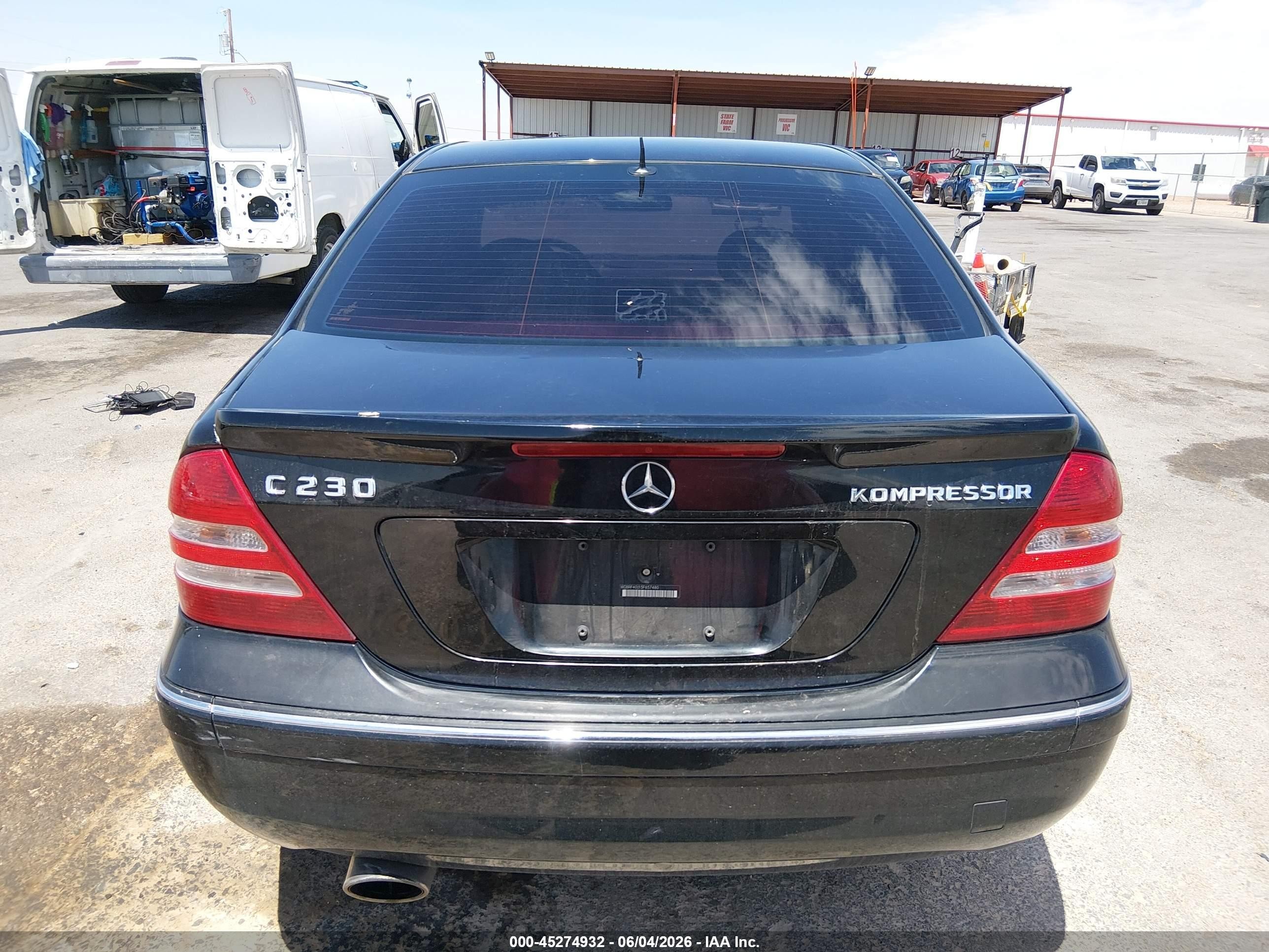 2005 Mercedes-benz C 230 Kompressor Sport Black vin: WDBRF40J15F657480