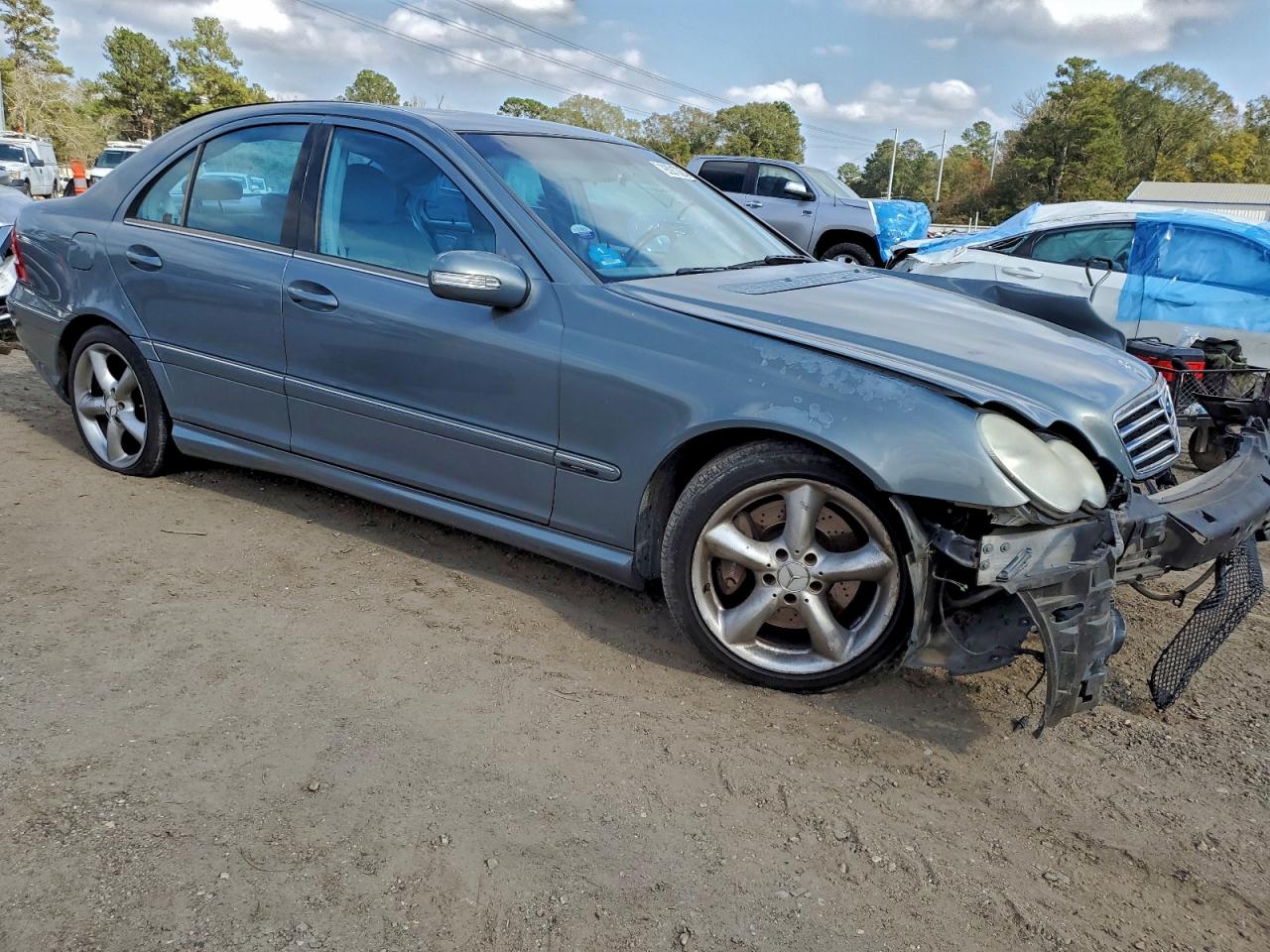 2005 Mercedes-benz C 230k Sport Sedan Blue vin: WDBRF40J15F669676