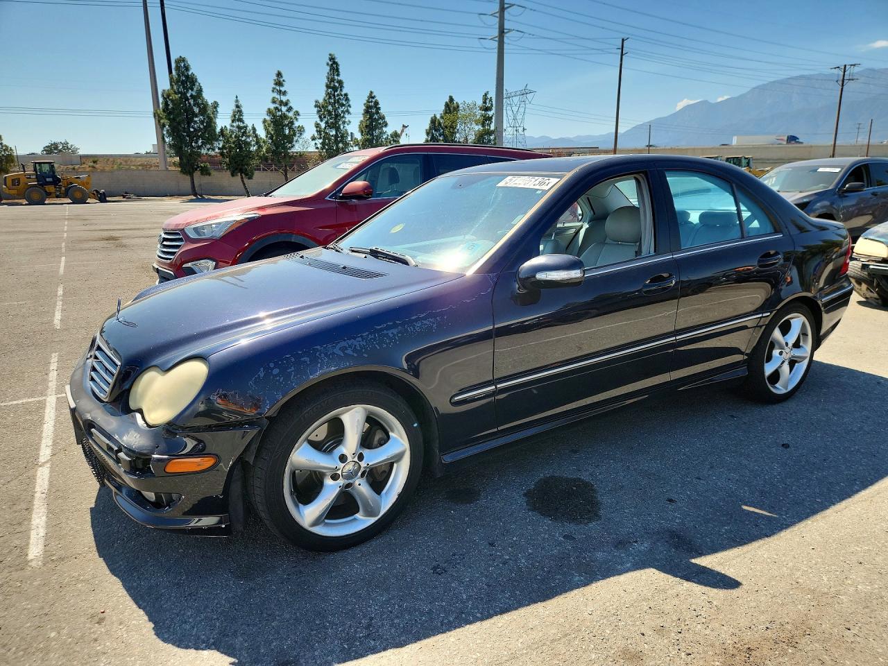 2005 Mercedes-benz C 230k Sport Sedan Blue vin: WDBRF40J15F682475