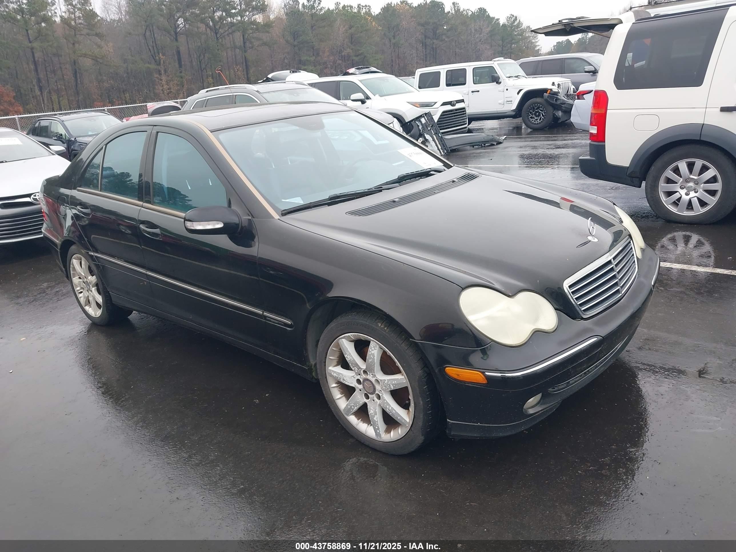 2004 Mercedes-benz C 230 Kompressor Sport/sport Черный vin: WDBRF40J24A556752