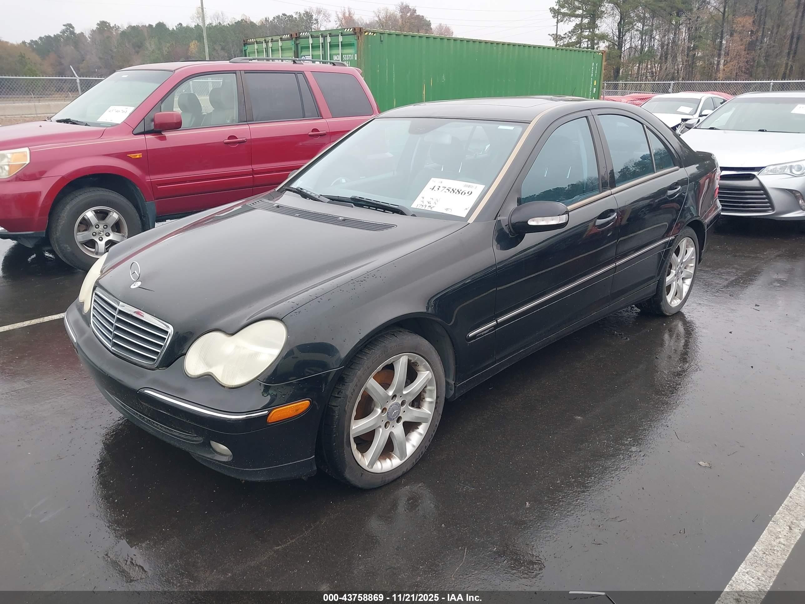 2004 Mercedes-benz C 230 Kompressor Sport/sport Черный vin: WDBRF40J24A556752