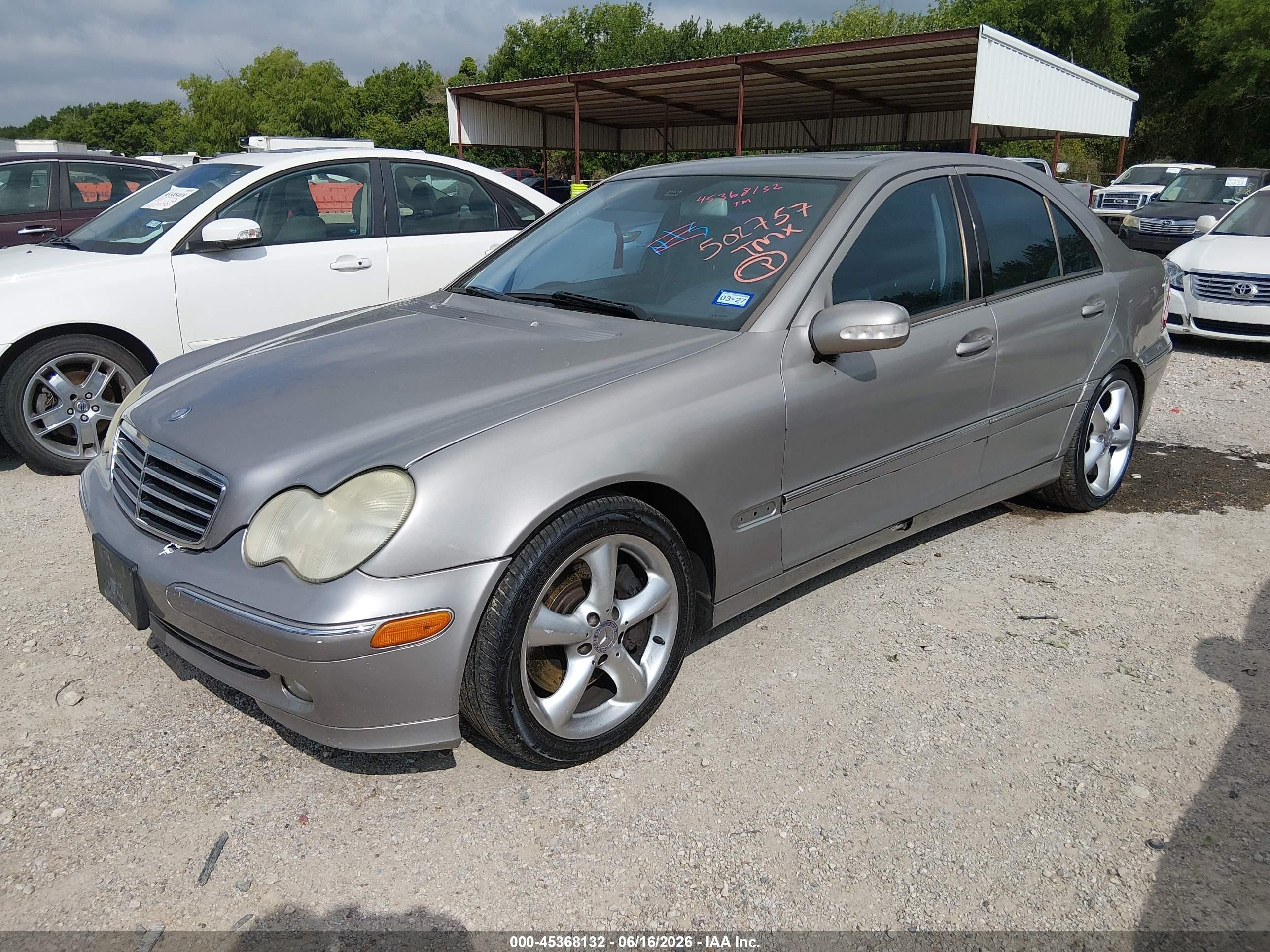 2004 Mercedes-benz C 230 Kompressor Sport/sport Серый vin: WDBRF40J24F502757