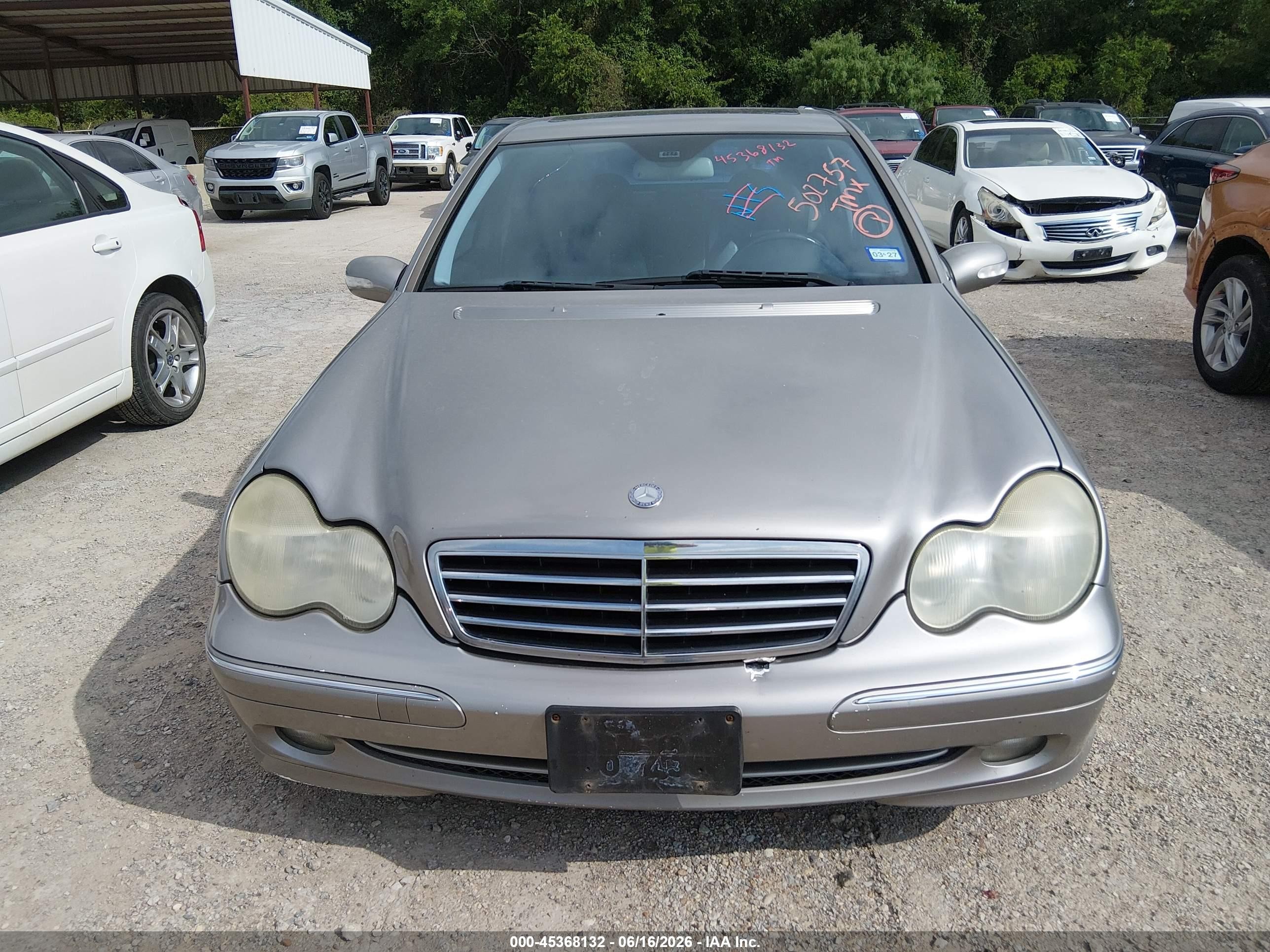 2004 Mercedes-benz C 230 Kompressor Sport/sport Серый vin: WDBRF40J24F502757