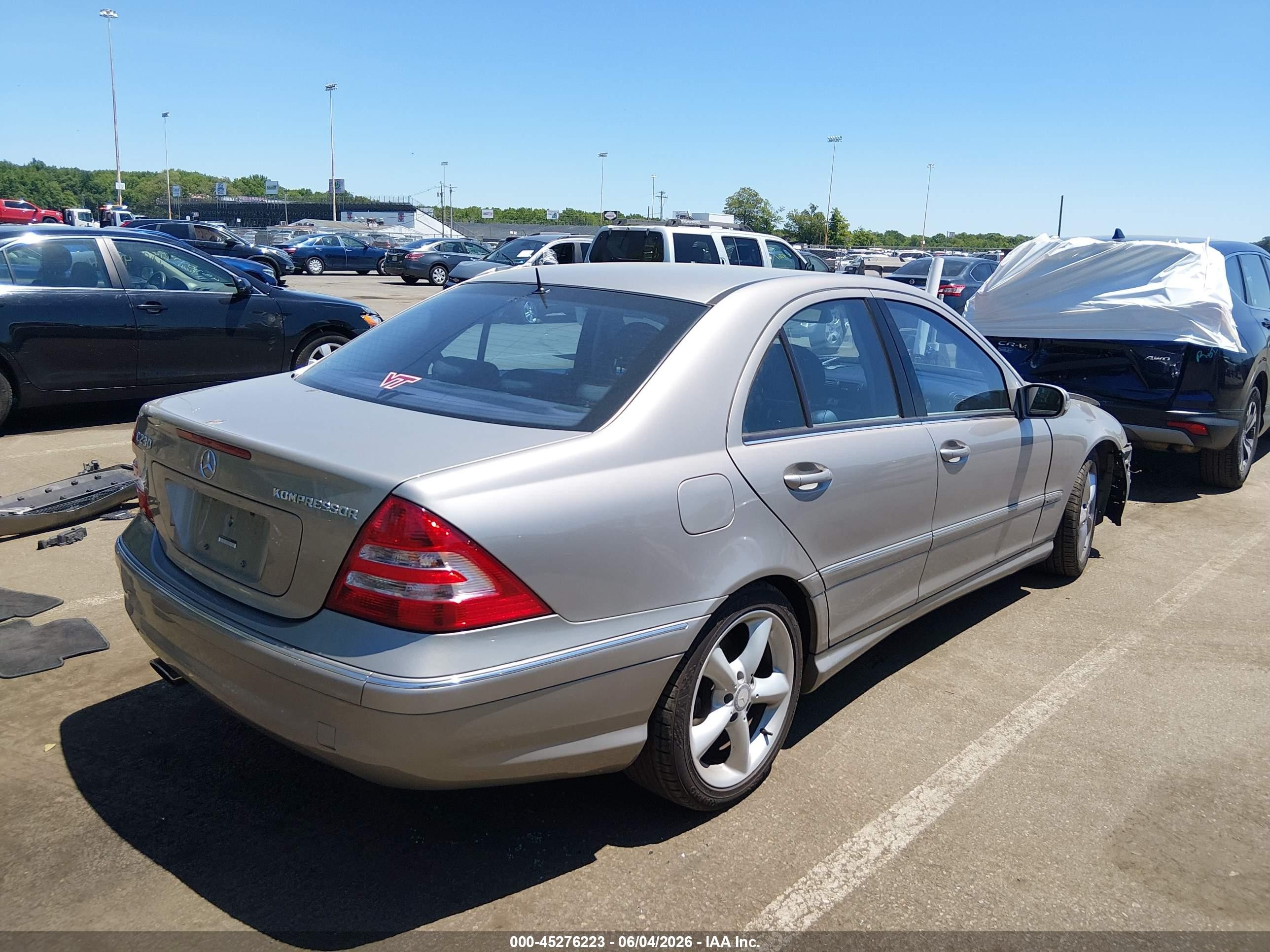 2005 Mercedes-benz C 230 Kompressor Sport Silver vin: WDBRF40J25A685169
