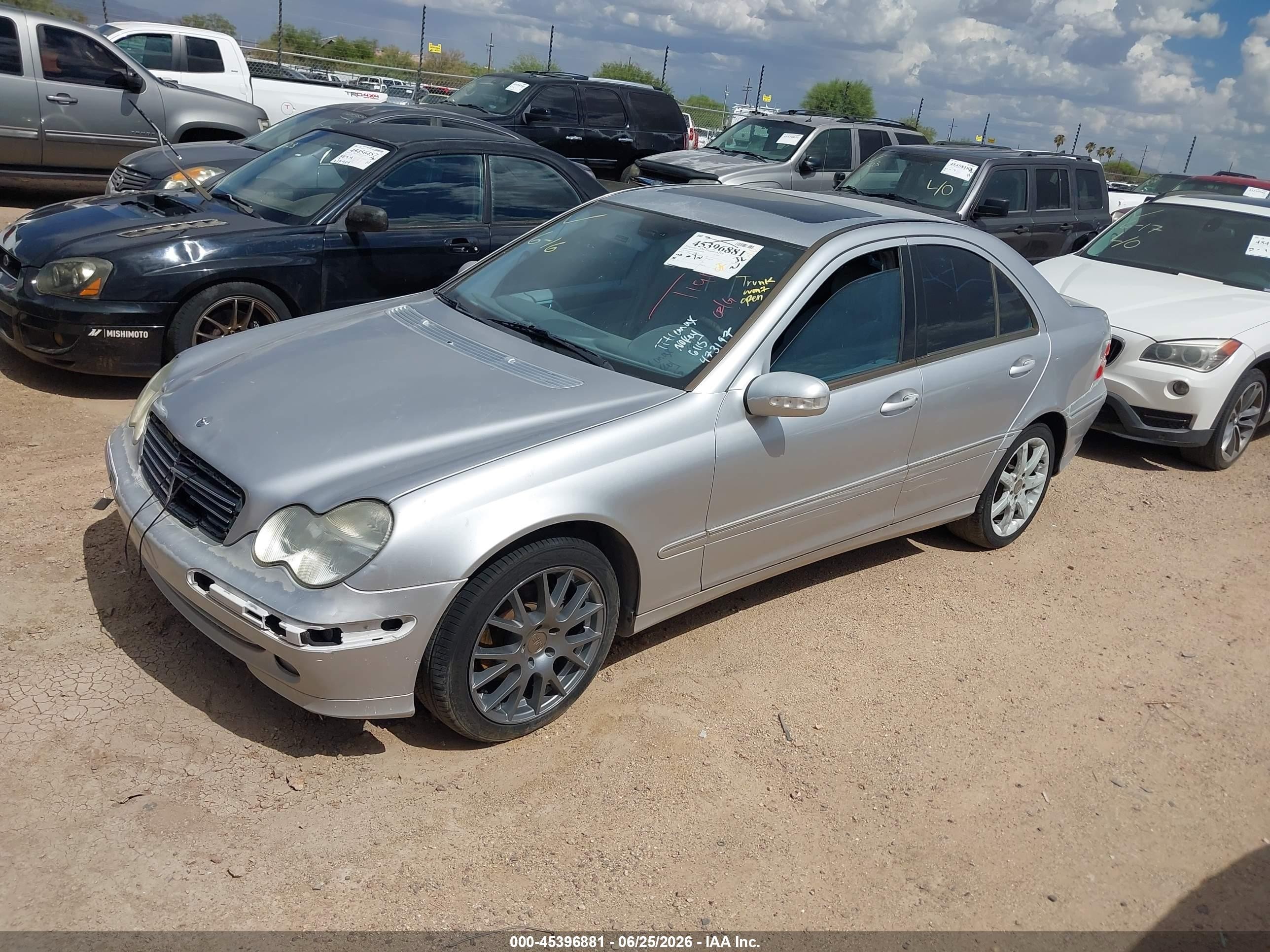 2003 Mercedes-benz C 230 Kompressor Sport Серебряный vin: WDBRF40J33A473197