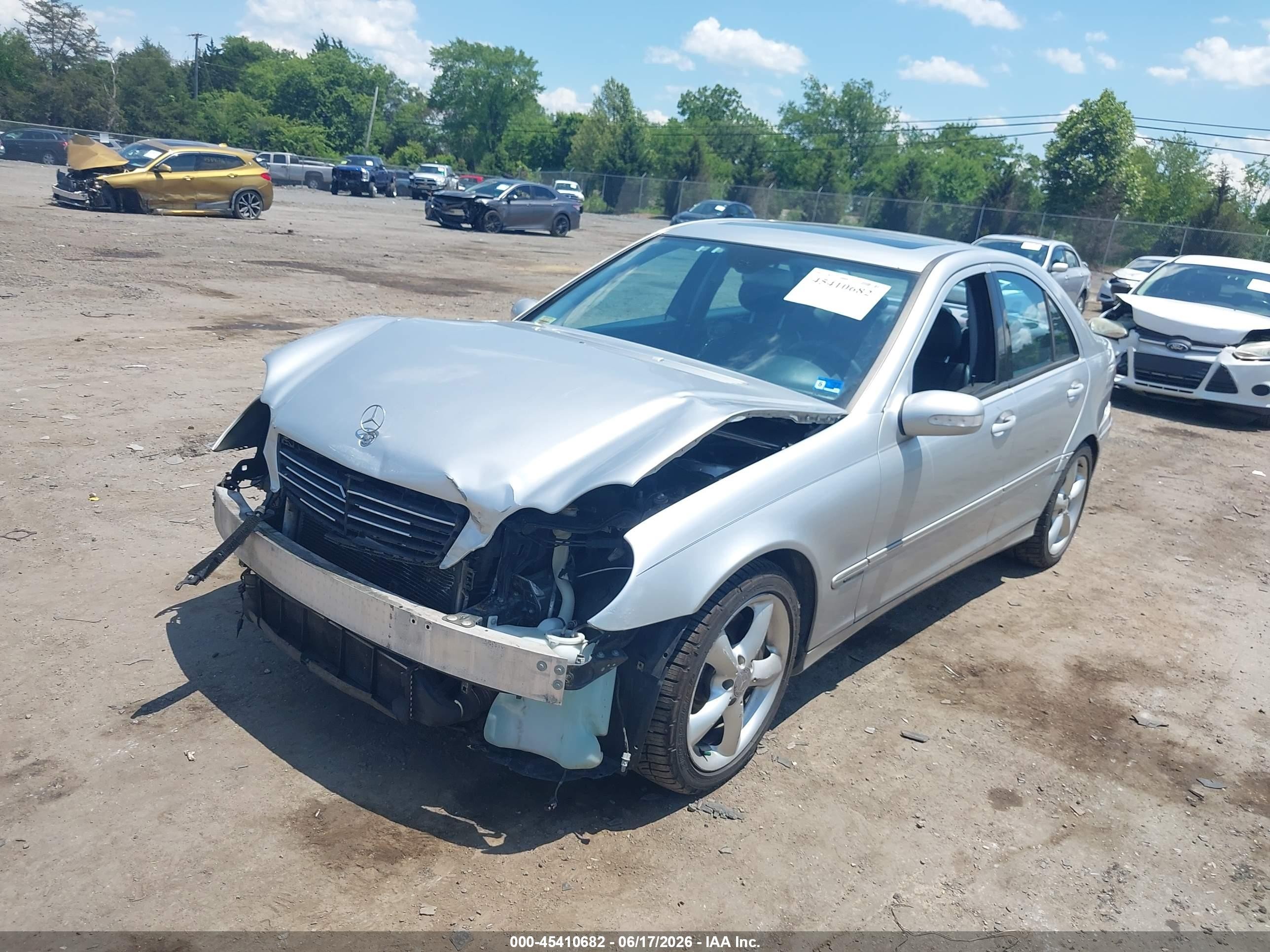 2004 Mercedes-benz C 230 Kompressor Sport/sport Silver vin: WDBRF40J34F487914