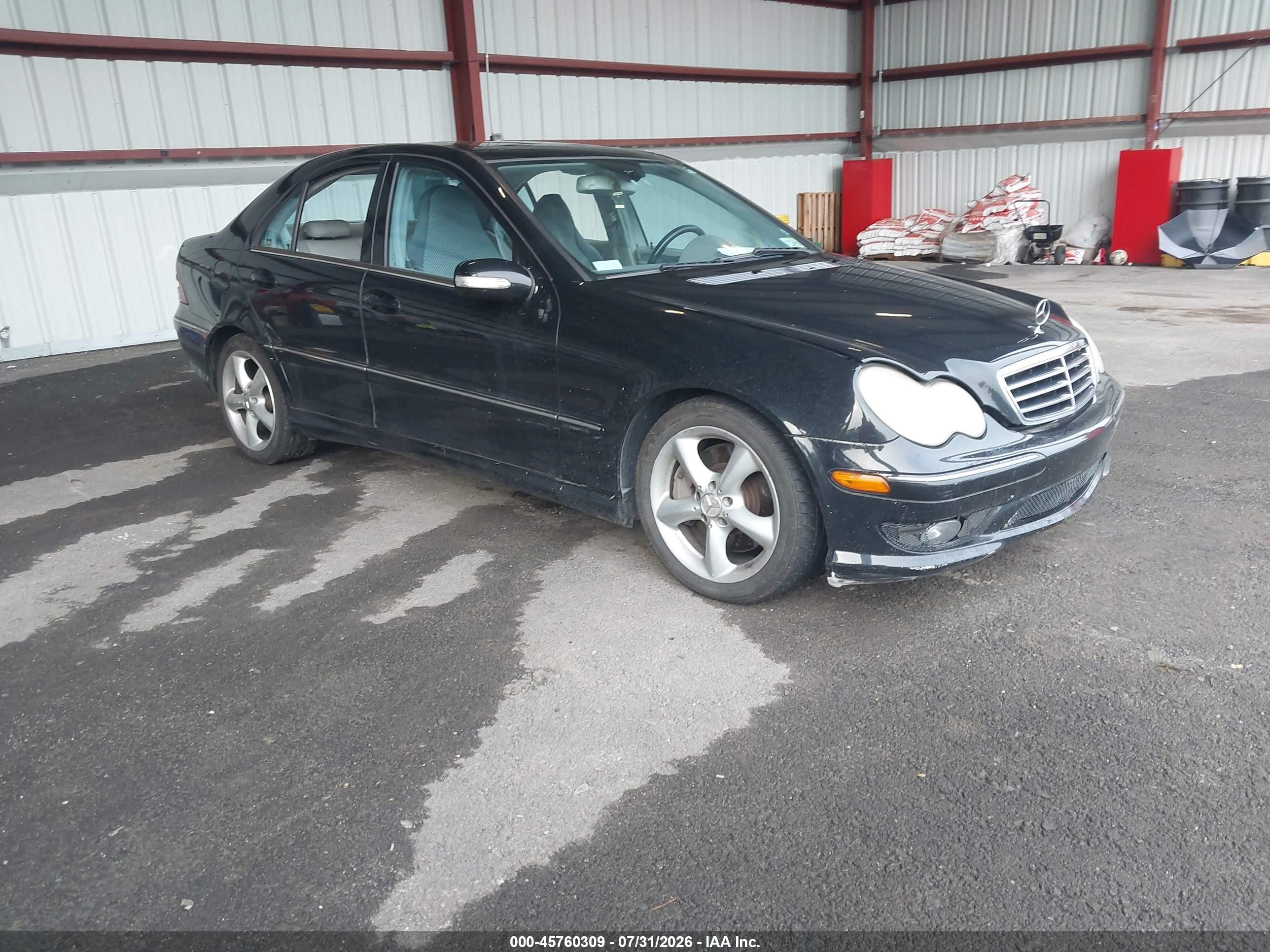 2005 Mercedes-benz C 230 Kompressor Sport Black vin: WDBRF40J35F711622
