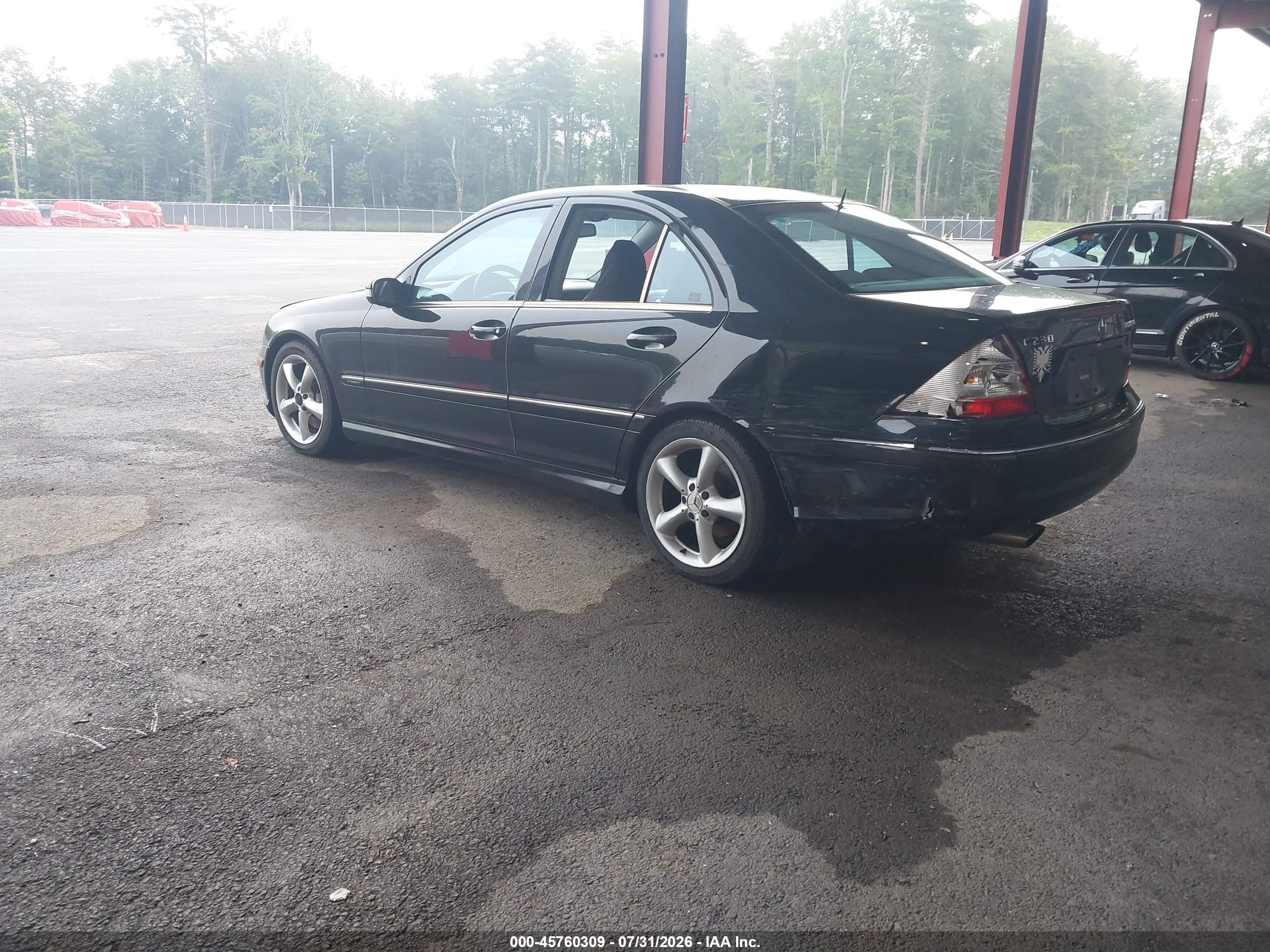 2005 Mercedes-benz C 230 Kompressor Sport Black vin: WDBRF40J35F711622